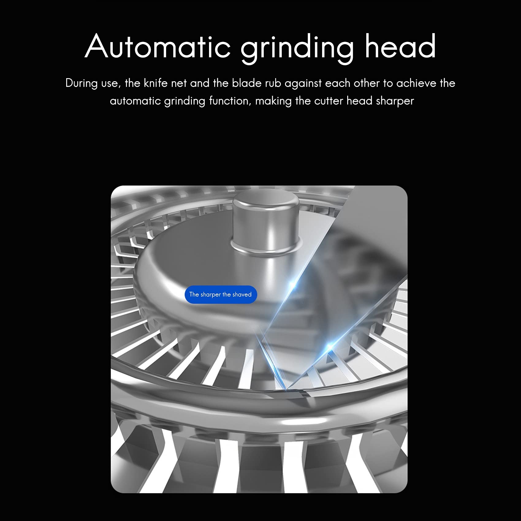 TRJGTAS Men's Electric Shaver Replacement Heads – 6-Blade Precision Razor Heads for Bald & Black Beards – Perfect for Travel, Home & Office Grooming