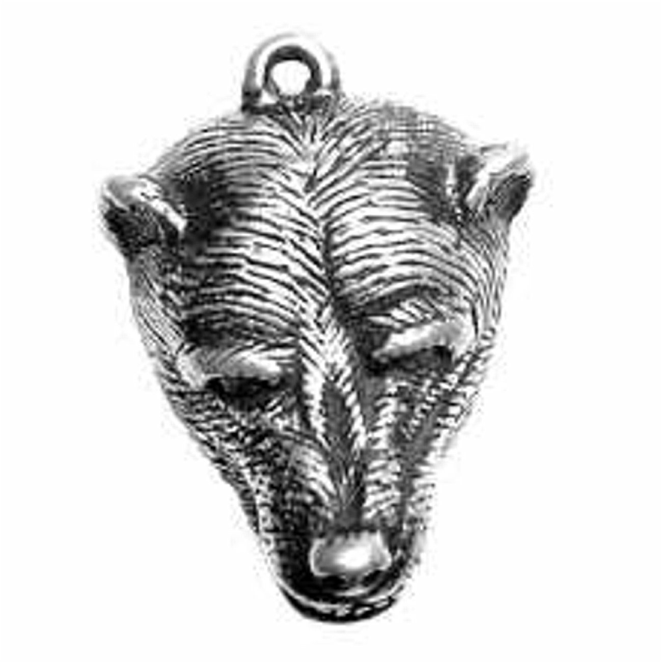 Sterling Silver Women's 1mm Box Chain with 3D Grizzly Bear Head Pendant - Open Mouth Design for Everyday Wear, Gifts & Outdoor Adventures