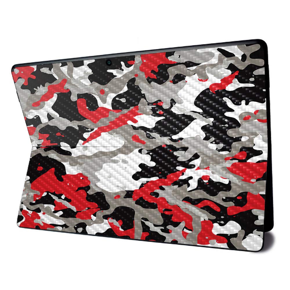 Premium Carbon Fiber Skin for Microsoft Surface Pro X - Red Camo Design | Textured Protective Cover | Easy Application & Removal | Made in USA | Perfect for Work, Travel & Daily Use