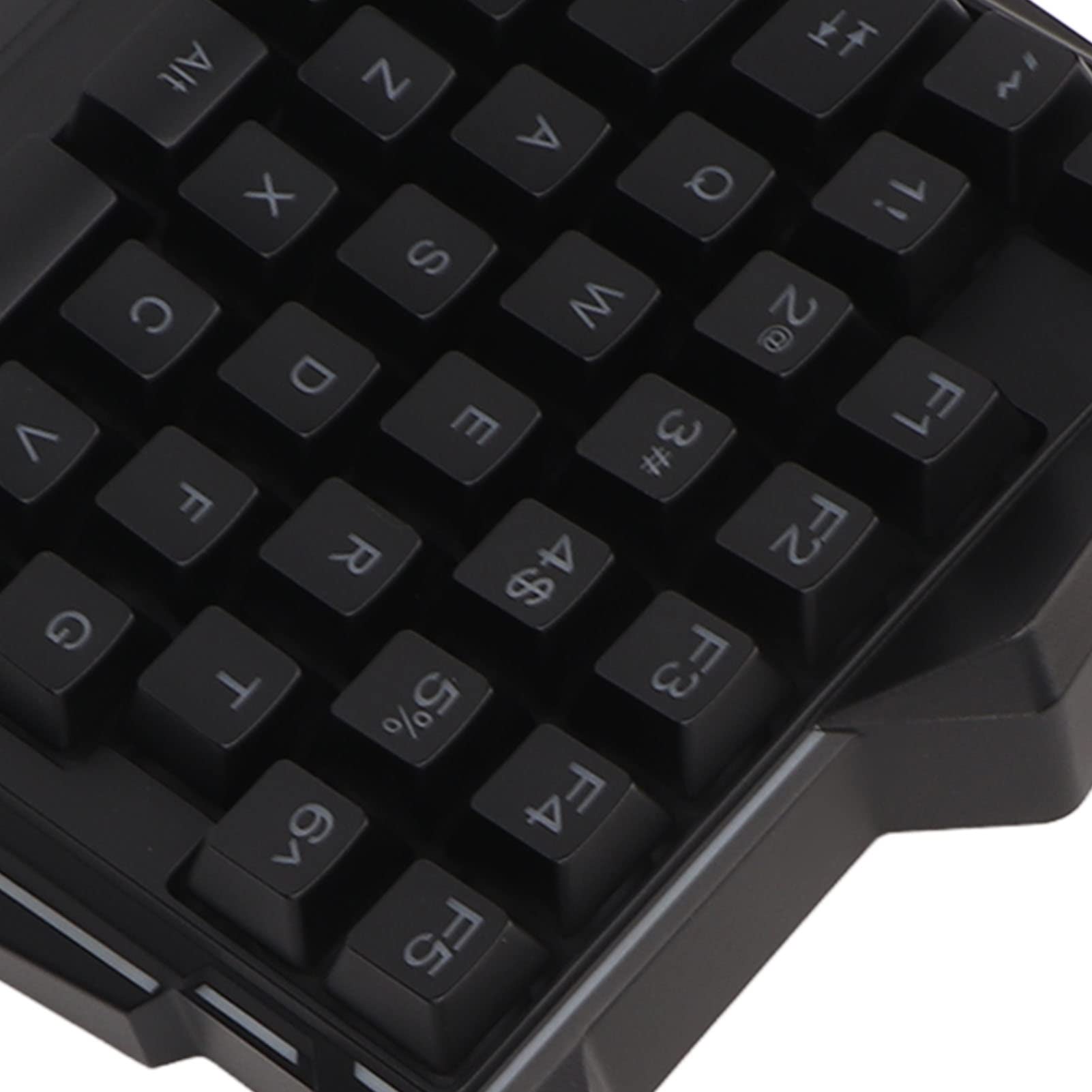 Bewinner One-Handed Gaming Keyboard with RGB Backlit, 35 Keys, Quiet Mechanical Switches, USB Wired Ergonomic Design for PC Gamers - Perfect for FPS, MOBA, and MMO Gaming