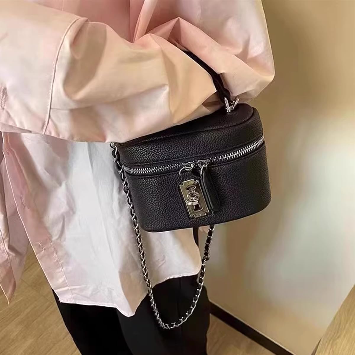 YXBQueen Women's Trendy Mini Crossbody Shoulder Bag - Stylish Box Purse for Everyday Use, Work, and Travel - Black Handbag for Women