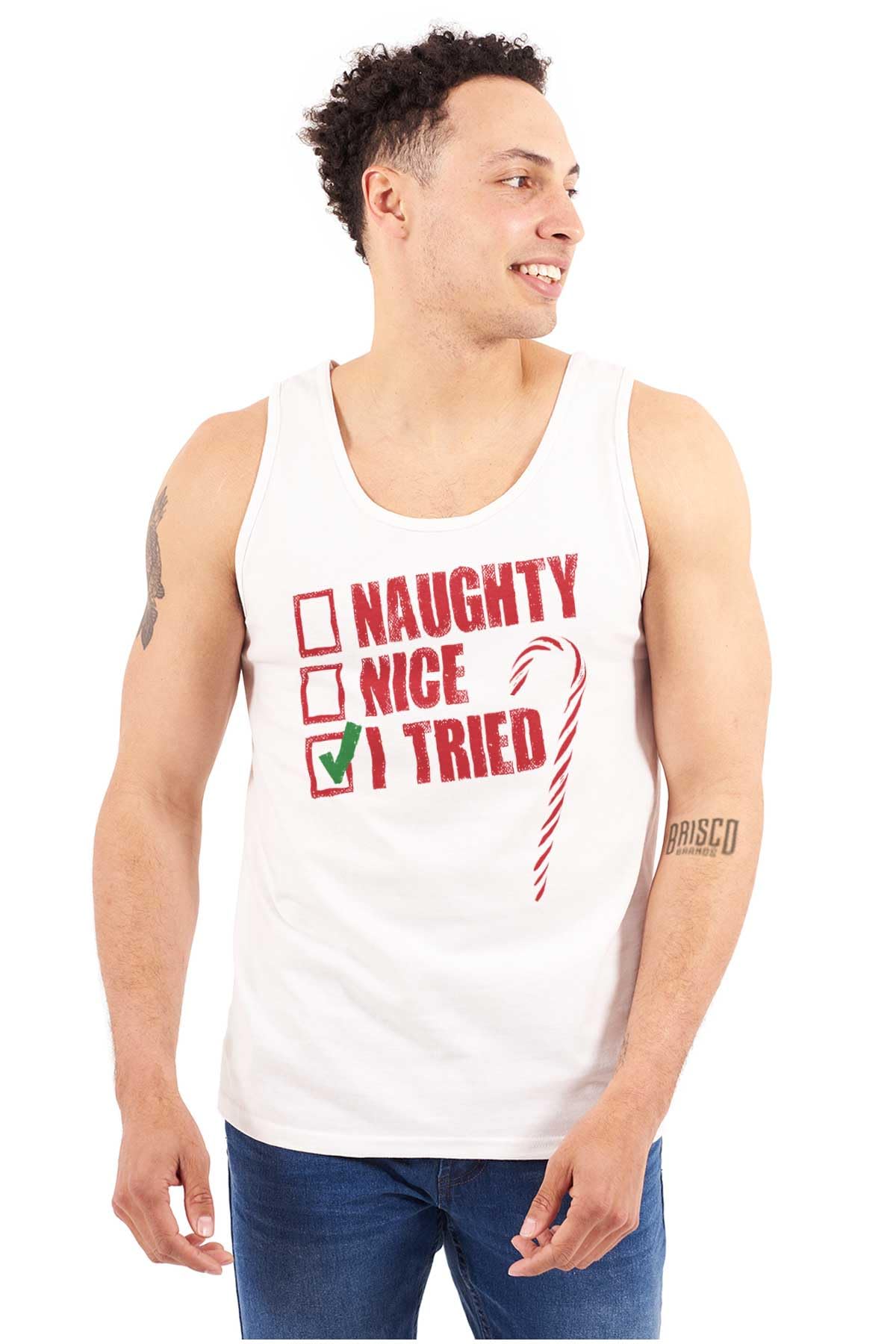 Naughty & Nice Christmas Checklist Graphic Tee - Funny Holiday T-Shirt for Men & Women - Perfect for Ugly Sweater Parties & Festive Gift Exchanges