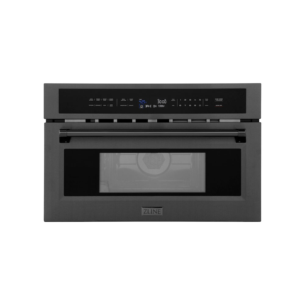 ZLINE 30 Inch Built-In Convection Microwave Oven - 1.6 cu ft Stainless Steel (MWO 30 BS) for Modern Kitchen & Small Space Cooking