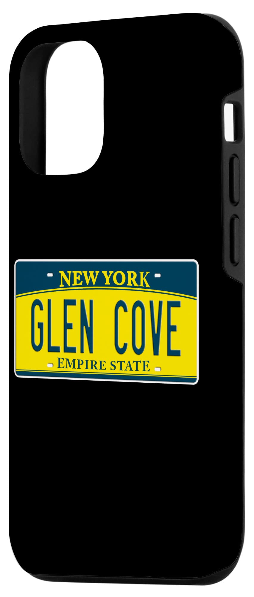 iPhone 12/12 Pro Protective Case with Custom Glen Cove NY Hometown Design - Durable License Plate Style Cover for Everyday Use & Travel