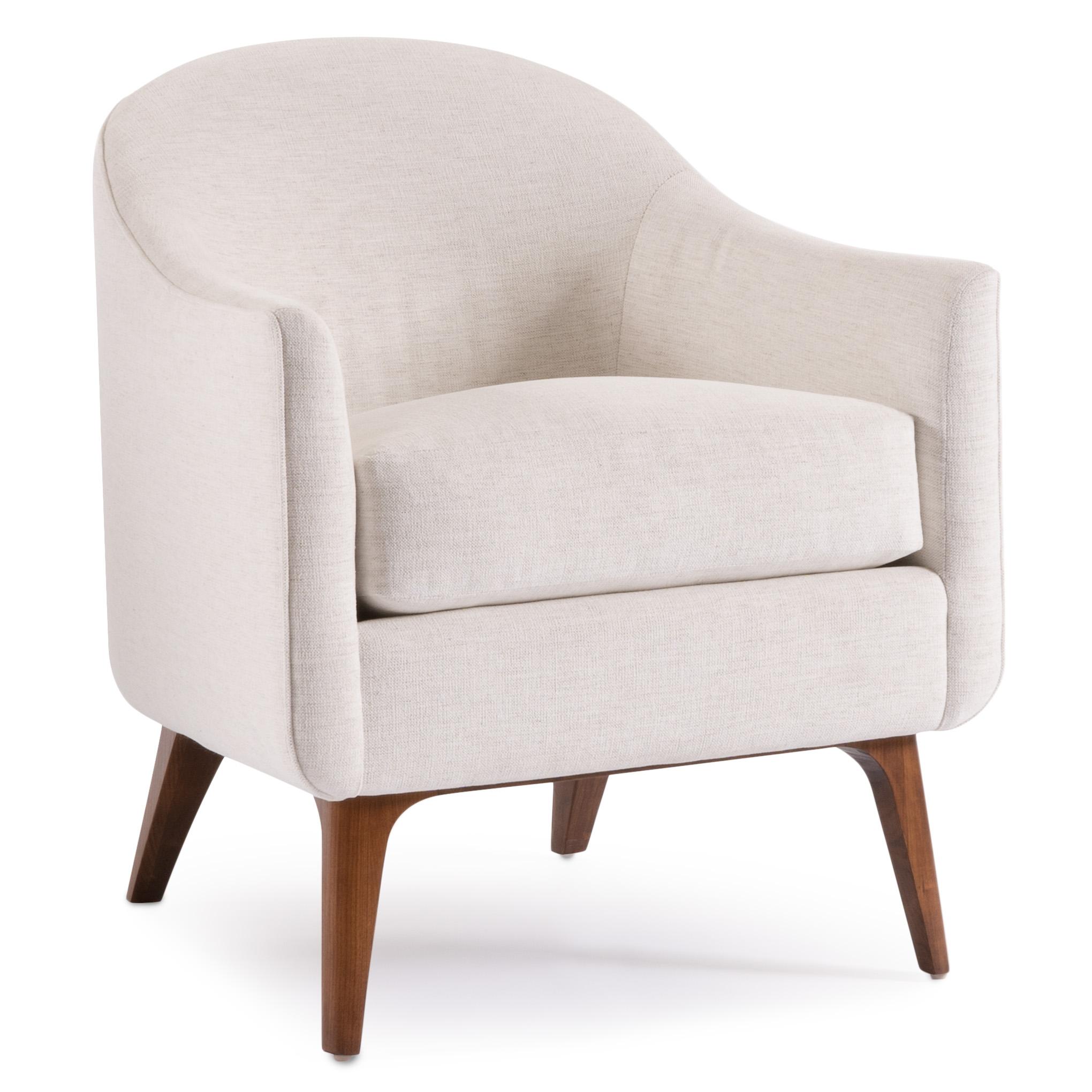 Martine Accent Chair - Modern Upholstered Lounge Chair with Wooden Legs for Living Room, Bedroom, or Office - Perfect for Reading, Relaxing, and Adding Stylish Seating to Any Space