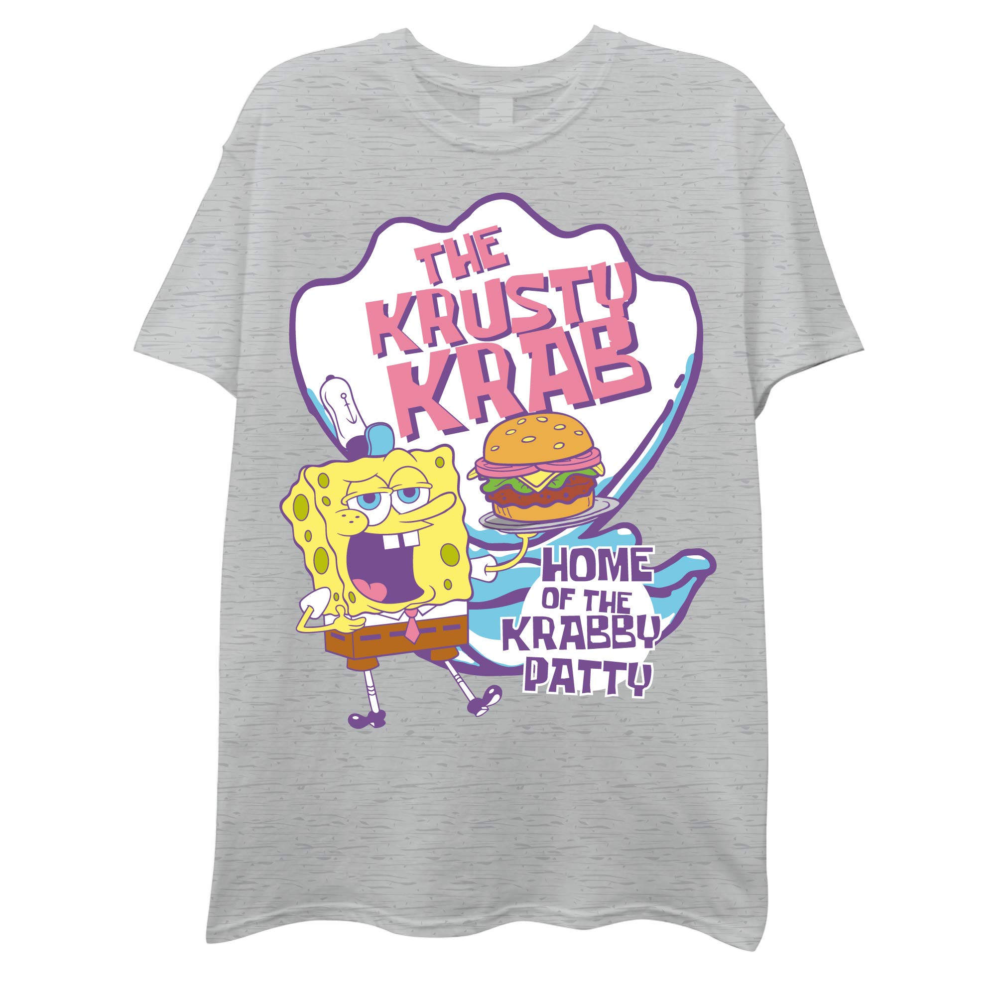 SpongeBob SquarePants Men's Graphic T-Shirt - Krusty Krab Krabby Patty Design - Casual Summer Tee for Fans & Cartoon Lovers - Perfect for Beach, Parties, and Everyday Wear