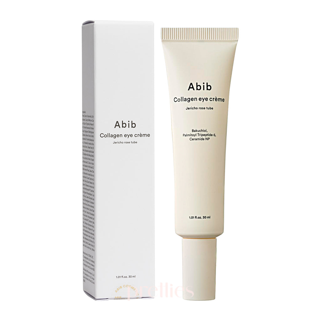 Abib Collagen Eye Cream with Jericho Rose - 30ml Tube for Dark Circles, Wrinkles & Puffiness - Perfect for Night & Day Use
