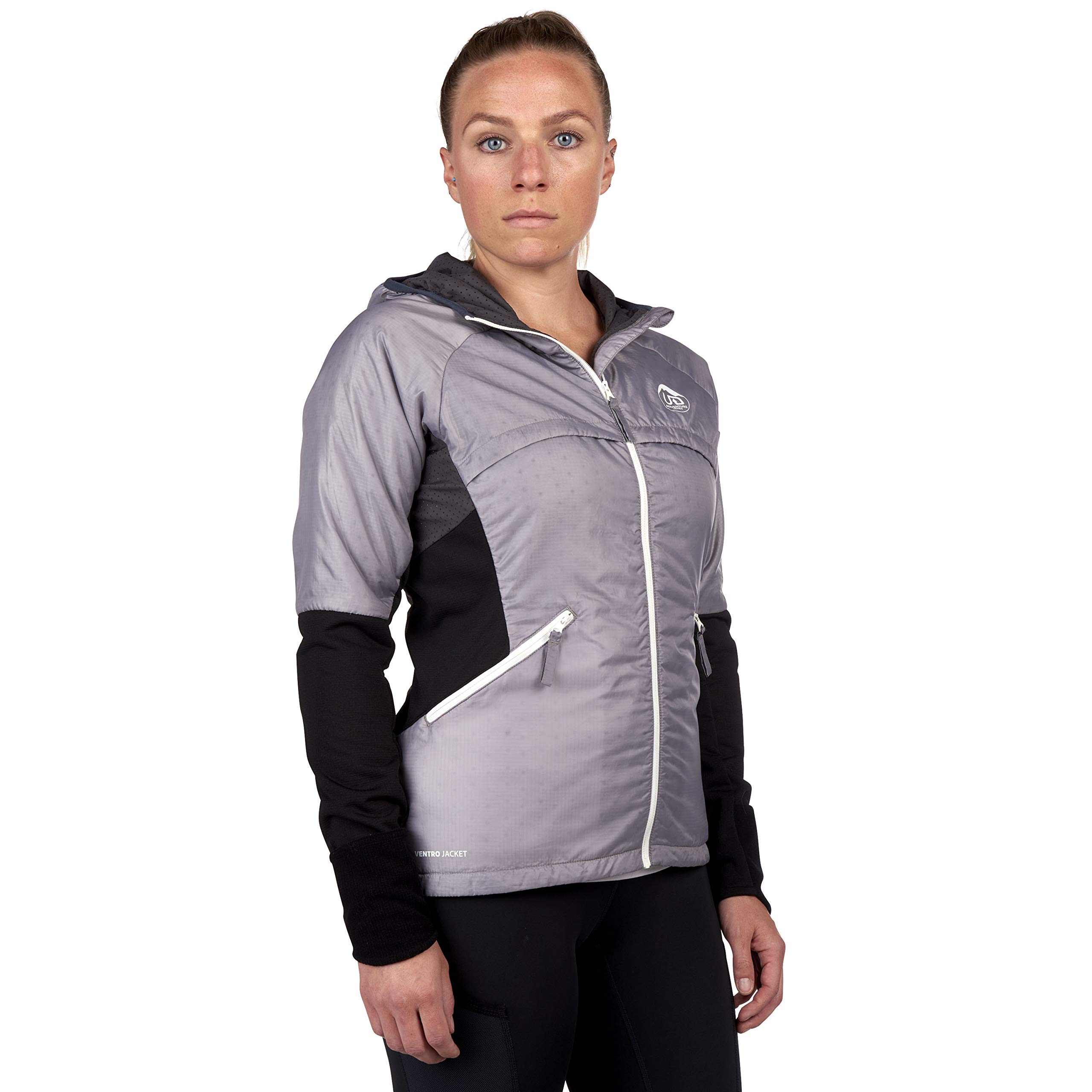 Ultimate Direction Women's Ventro Jacket - Breathable Active Insulation Jacket for Running, Hiking & Outdoor Sports in Haze | Perfect for Cold Weather Workouts & Adventure Travel