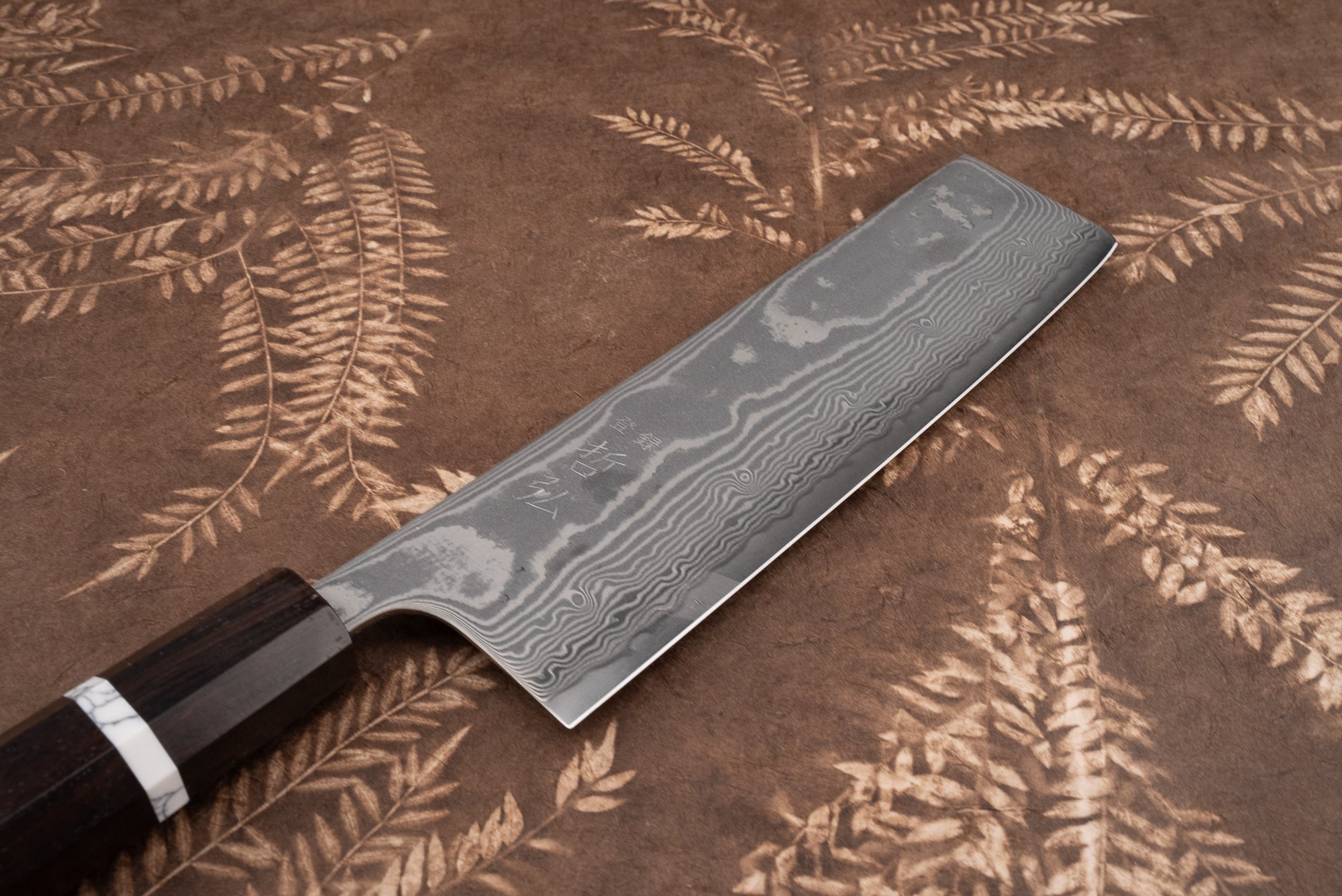 Premium Tetsuhiro SG2 Damascus Kanko Nakiri Japanese Chef Knife 180mm - Ultra Sharp Vegetable & Herb Chopping Knife for Professional Chefs & Home Cooking
