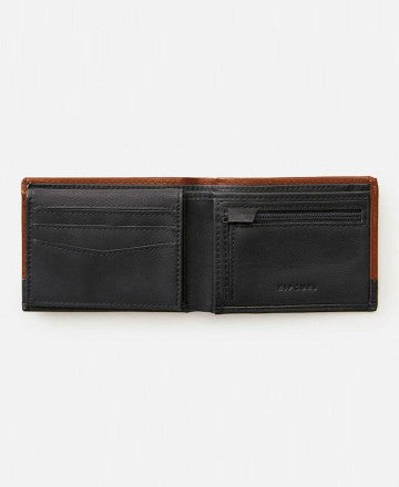 Rip Curl RCA WL PU Ridge All Day K4 Wallet - Durable Leather Billfold for Men & Women - Perfect for Travel, Work, and Everyday Use