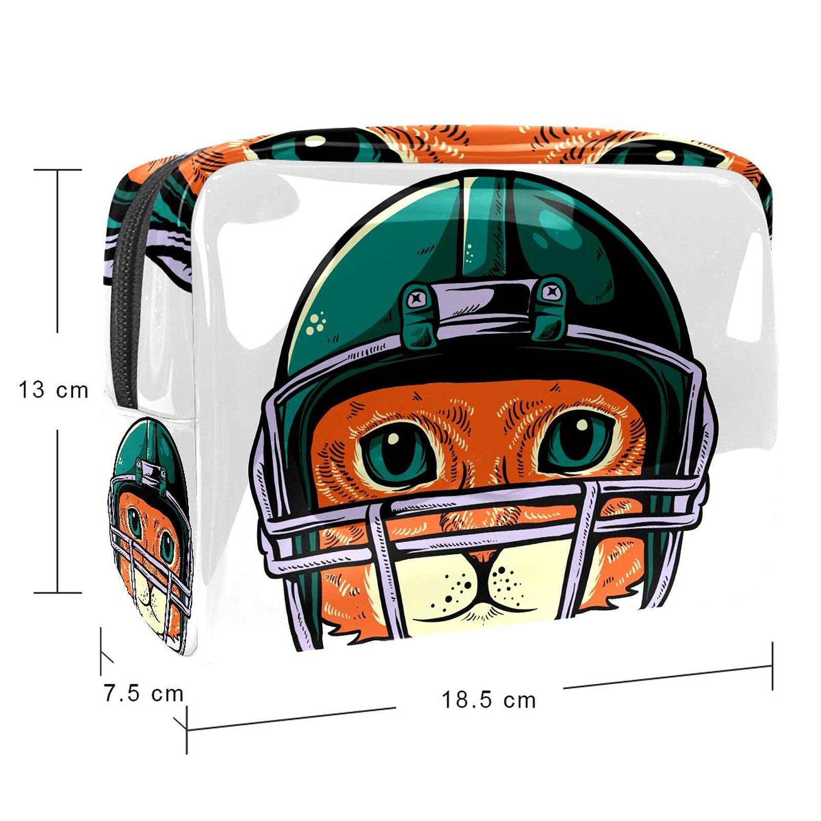 Professional Portable Makeup Travel Case with Cat Helmet Design - Cosmetic Organizer Bag for Makeup Brushes & Accessories (7.3x3x5.1 Inch) - Perfect for Travel, Salon Use & Daily Beauty Storage