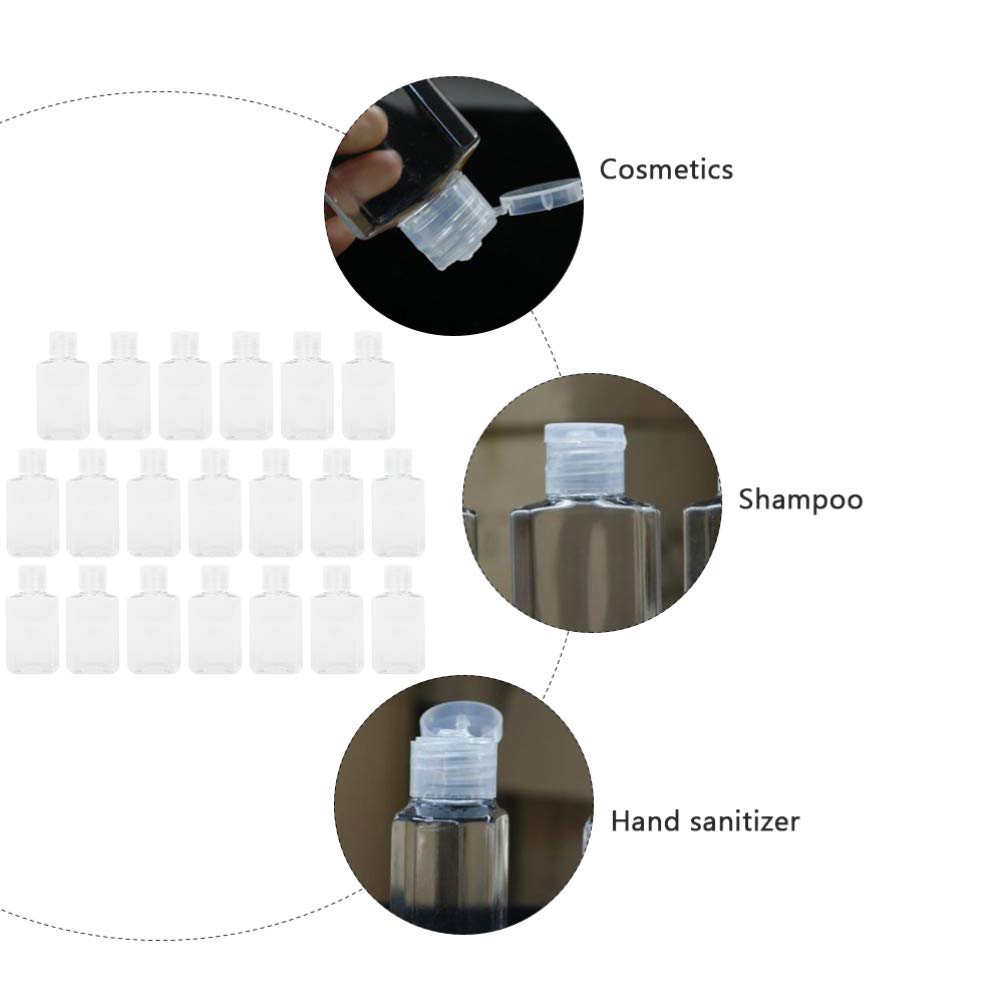 EXCEART 20 Pack Empty Travel Bottles Set - Leak Proof Clear Plastic Spray Bottles for Toiletries, Lotion & Cosmetics | Portable Refillable Containers for Airplane, Gym, Camping & Vacation Essentials