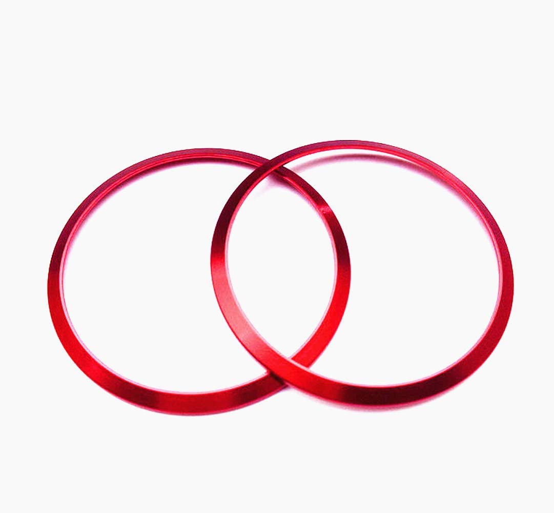 Alfa Romeo Giulia Stelvio Interior Accessories 2015-2023 - Red AC Vent Rings 4pc Set for Car Upgrade
