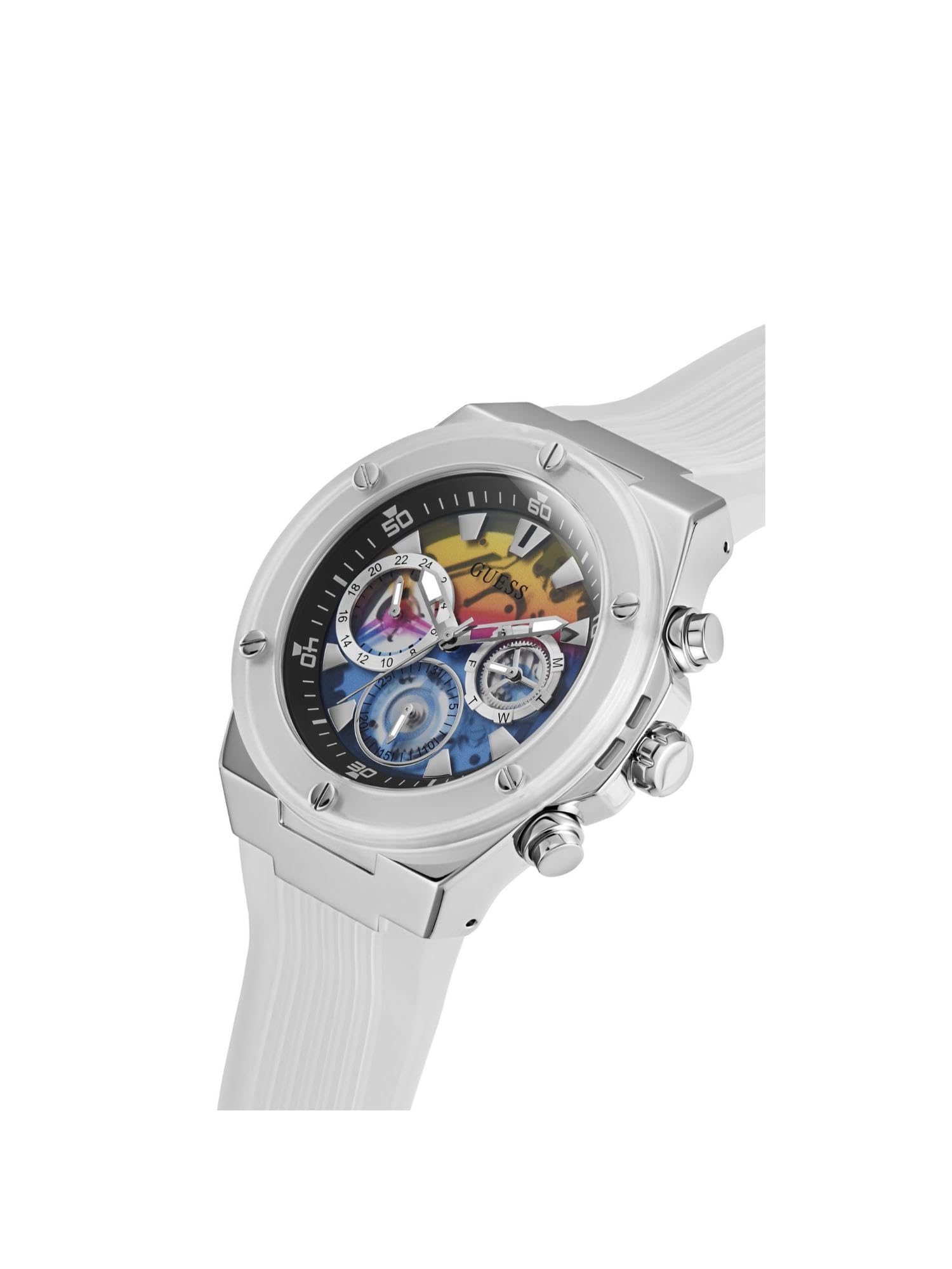 GUESS Men's Stainless Steel Analog Watch - Waterproof Dress Watch for Business, Casual & Formal Occasions