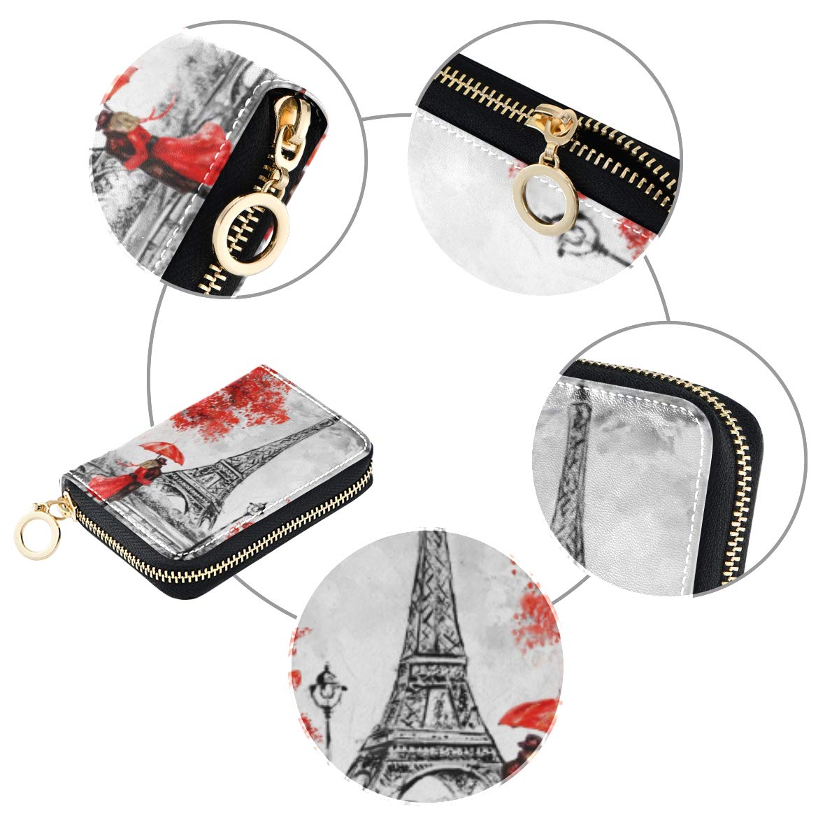 Paris Eiffel Tower RFID Leather Wallet for Women - Travel & Daily Use