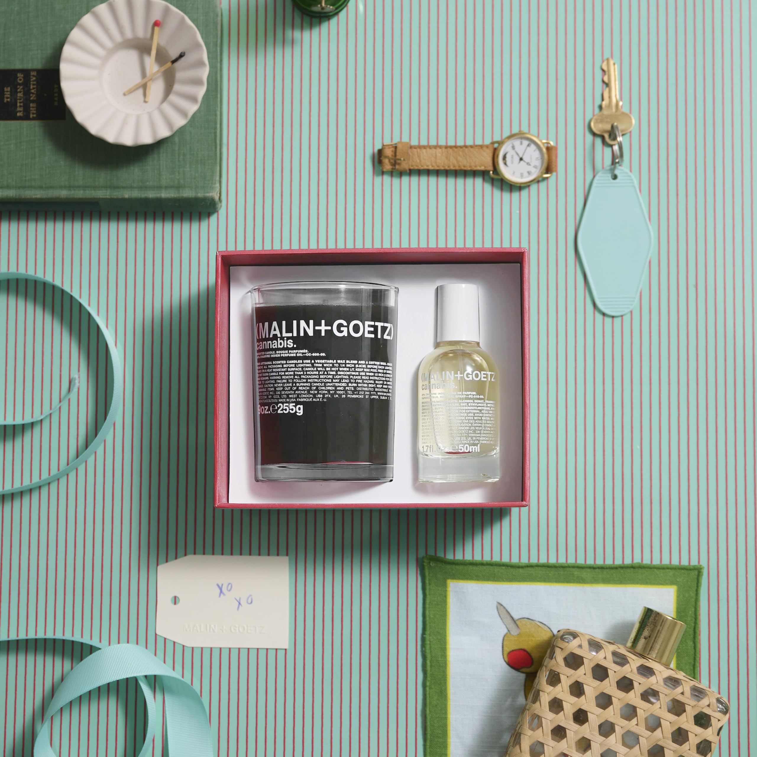 Malin + Goetz Sweet & Soft Fragrance Set - Perfume Oil & Scented Candle Duo for Men & Women | Holiday Stocking Stuffer, Christmas & Birthday Gift | Perfect for Romantic Evenings, Spa Days & Home Fragrance