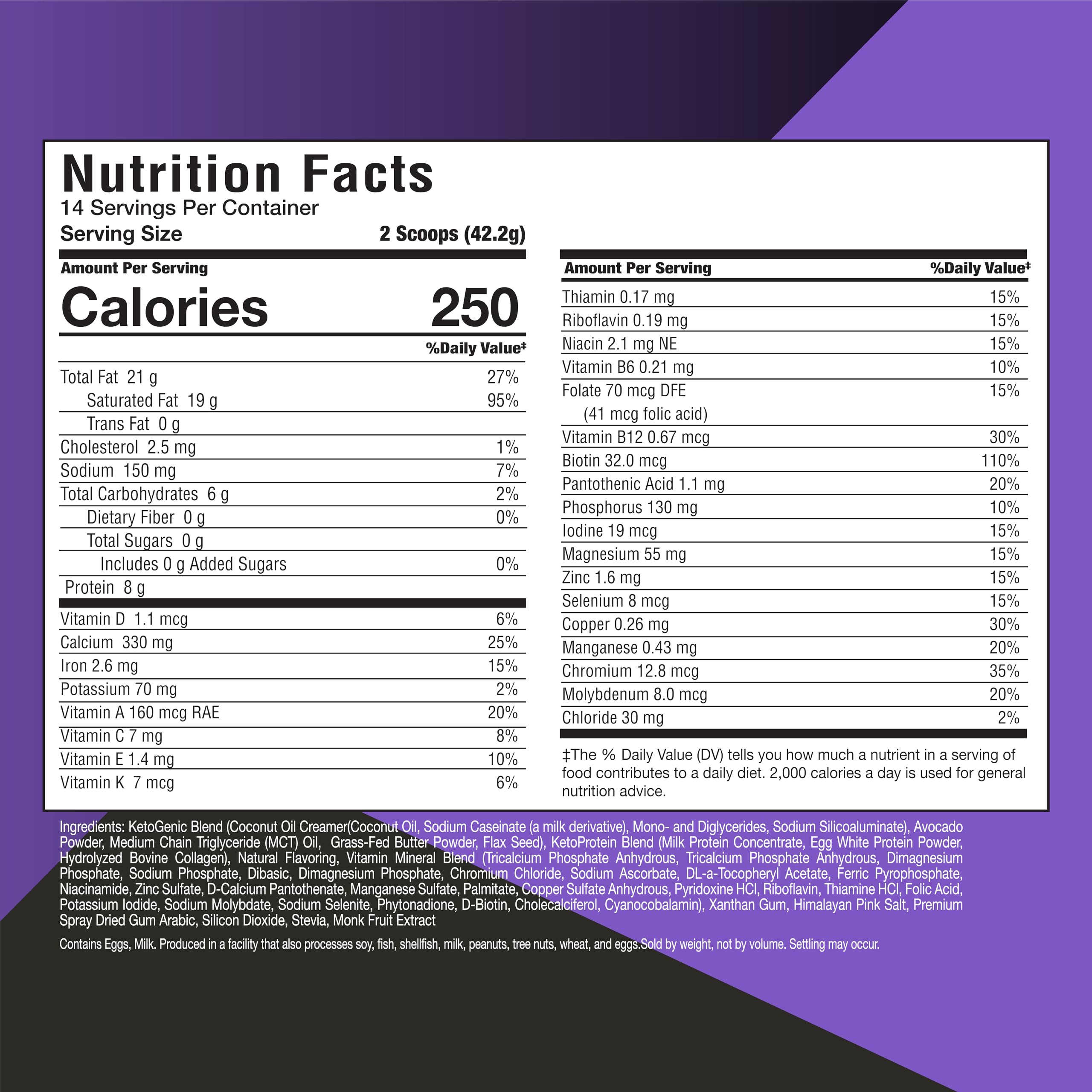 Keto Science Ketogenic Meal Shake Vanilla - High Protein & MCT Oil Powder with Collagen, Vitamins & Minerals - Keto & Paleo Friendly Dietary Supplement for Weight Loss (14 Servings, 20.49 Oz) - Perfect for Breakfast Replacement & Post-Workout Recovery