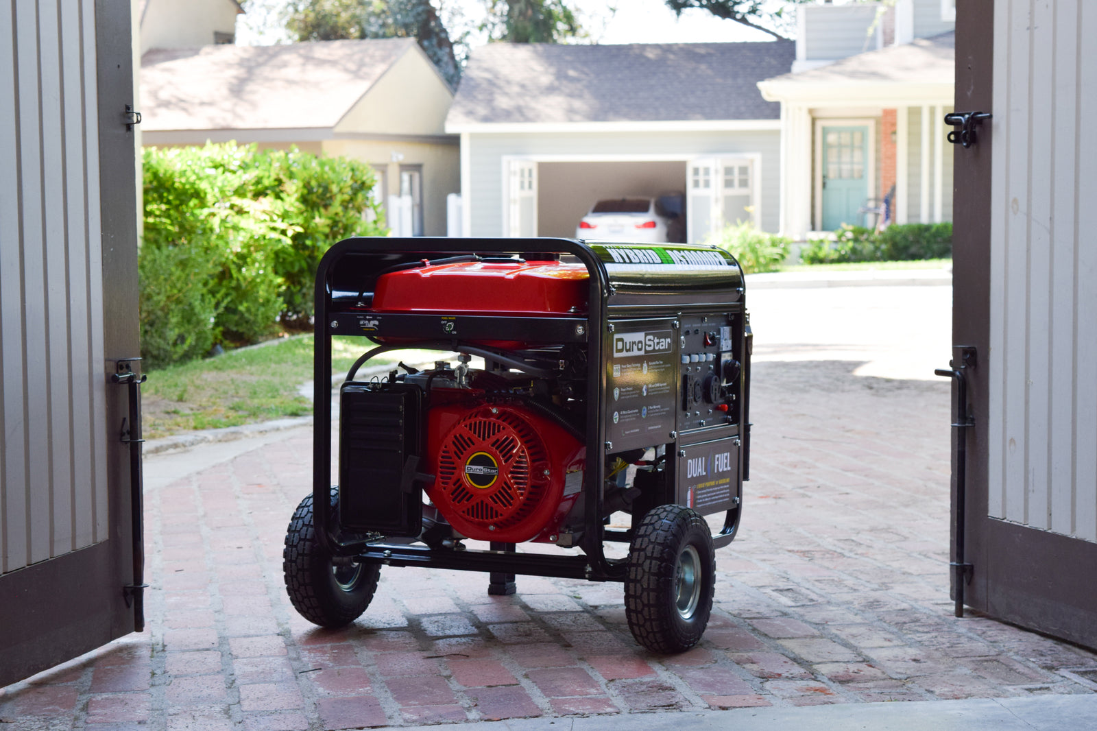 10,000 Watt Dual Fuel Portable Generator - Gas & Propane Powered for Home Backup, Camping & Outdoor Use