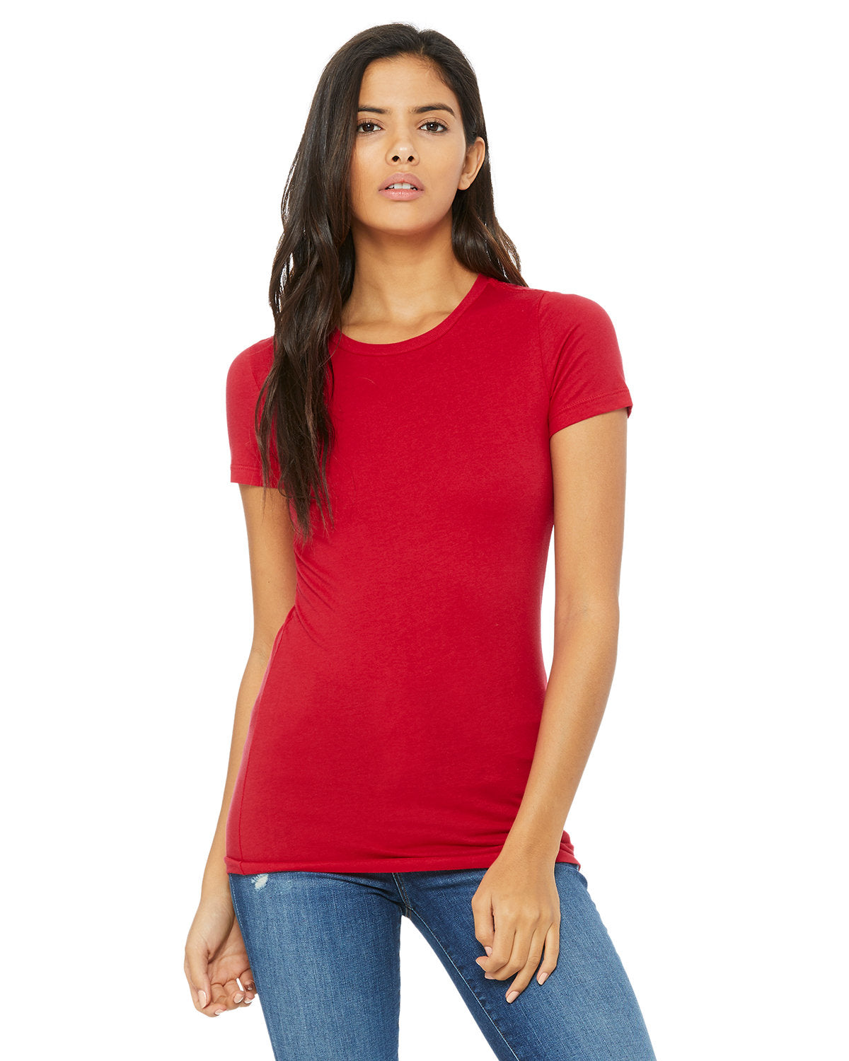 Bella + Canvas 6004 Women's Slim Fit Short Sleeve T-Shirt - Soft Cotton Tee for Casual Wear, Workout & Layering