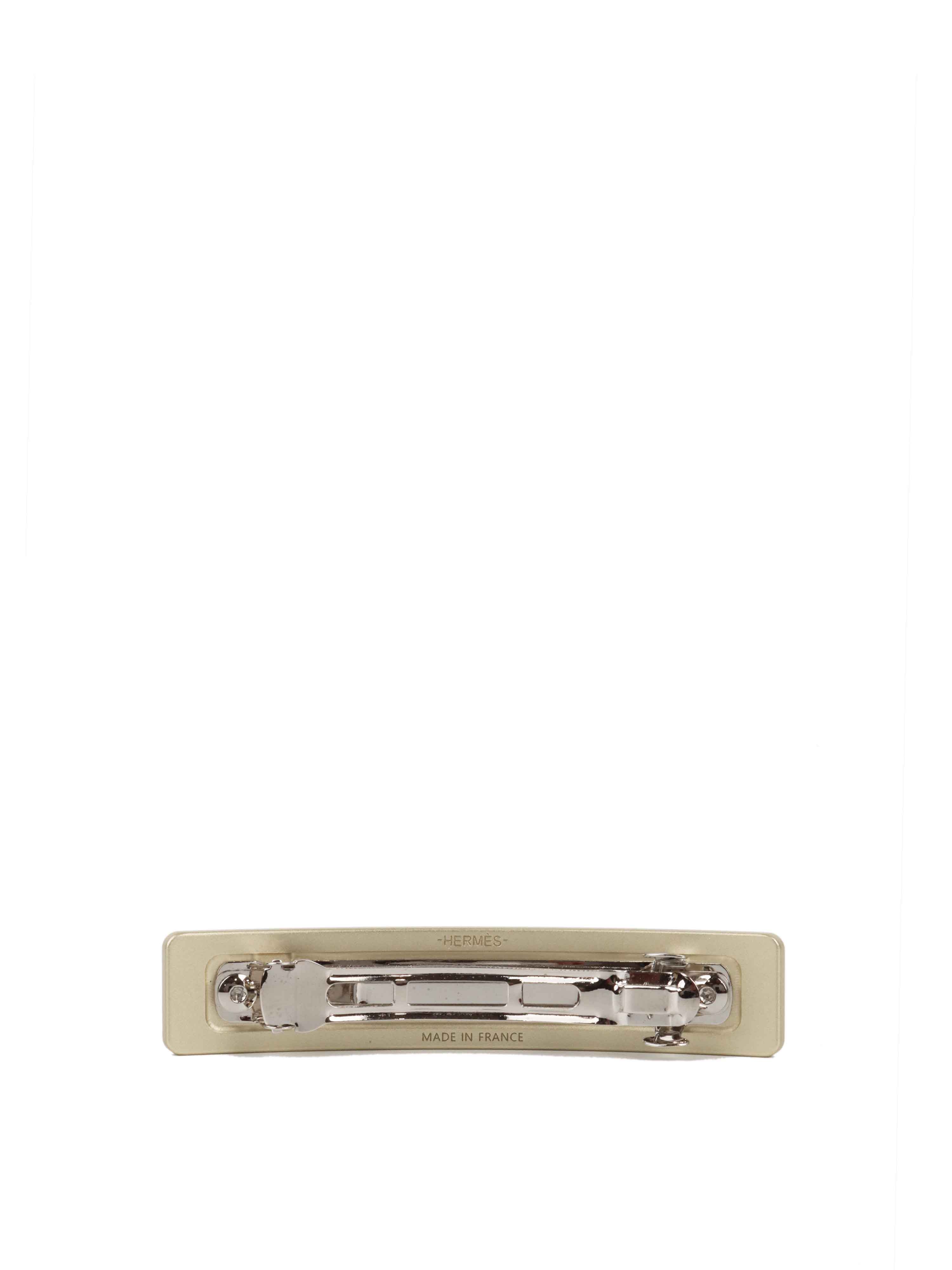 Hermes Caprice PM Hair Clip in Light Gold Doré - Elegant Hair Accessory for Women, Perfect for Parties, Weddings & Everyday Styling