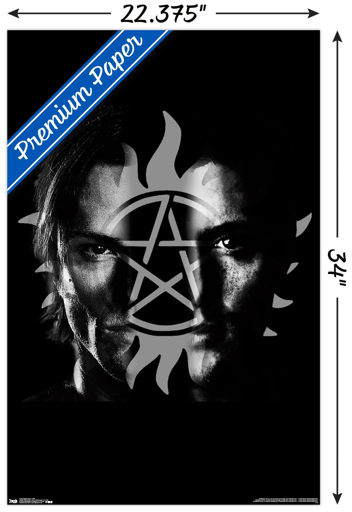 Supernatural Split Wall Poster 22.375 x 34 Inches - Premium Unframed TV Show Decor for Living Room, Bedroom & Office | Trends International