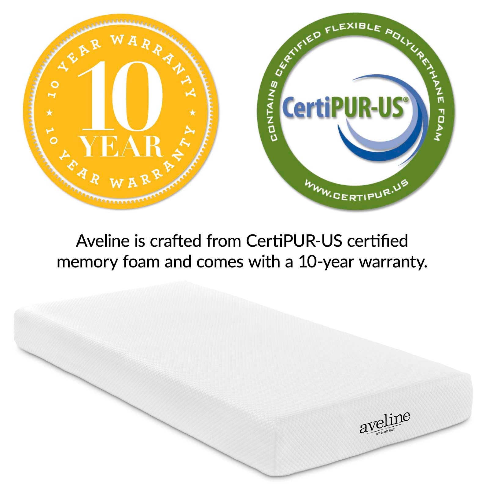 Aveline Mattress - Premium Memory Foam Mattress for Back Pain Relief & Pressure Relief - Queen Size, Medium Firm, CertiPUR-US Certified - Perfect for Bedroom, Guest Room & Dorm Use