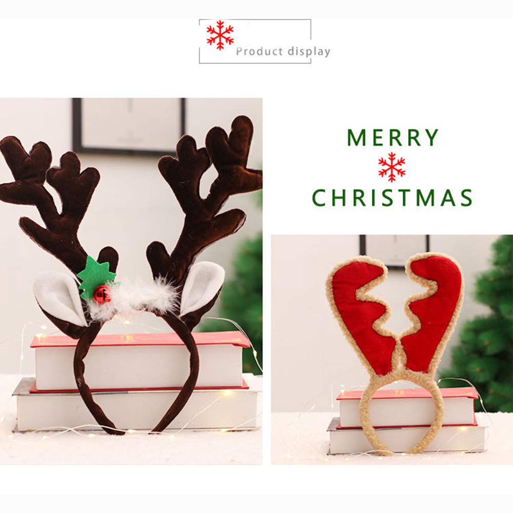 Christmas Reindeer Antler Headband for Kids & Adults - Festive Holiday Party Accessory for Xmas, Halloween, and Costume Events