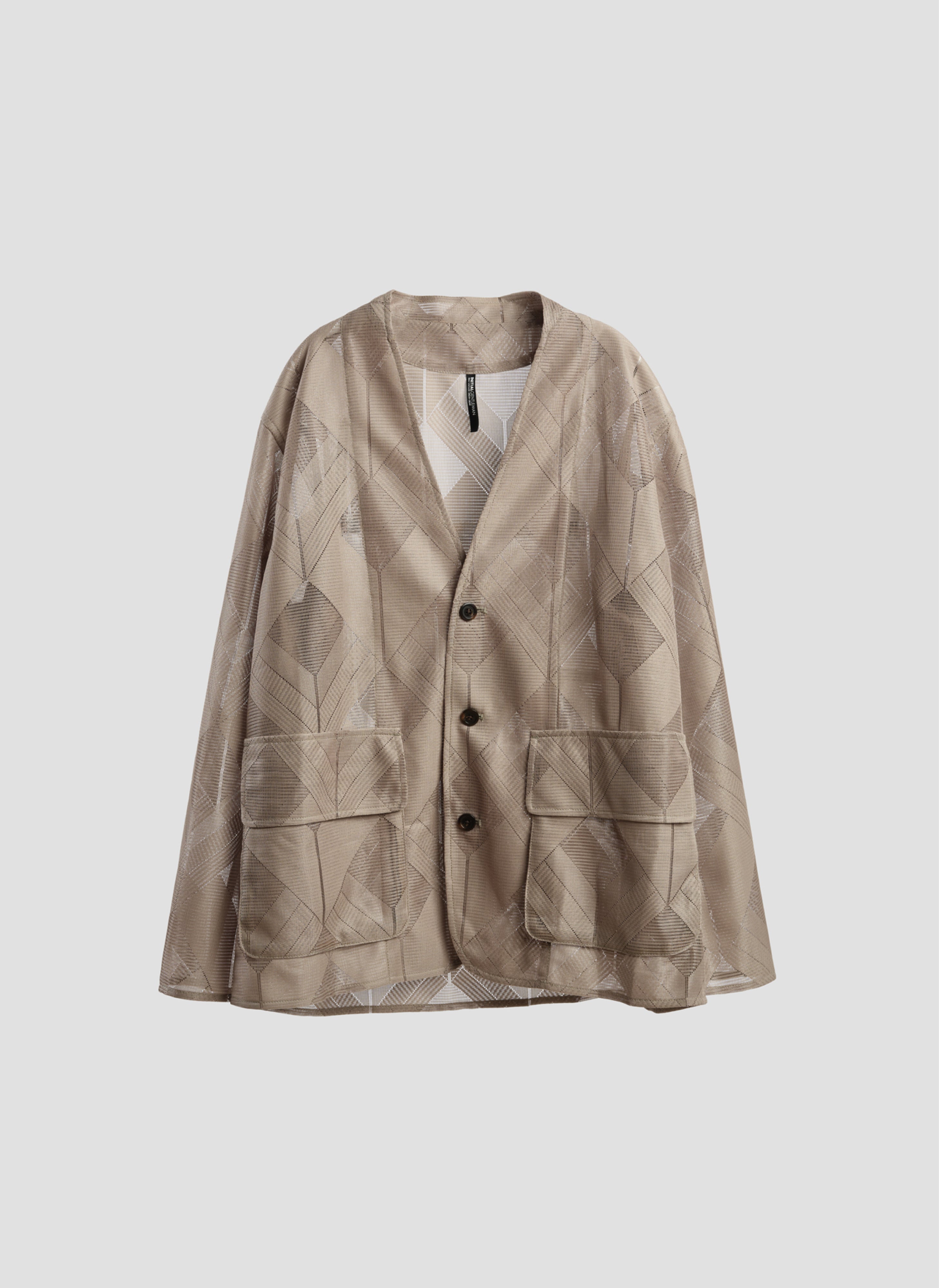 Stylish Polyester Geometric Jacquard Soft Blazer for Women - Trendy Office & Evening Wear - Perfect for Business Meetings, Cocktail Parties & Special Occasions