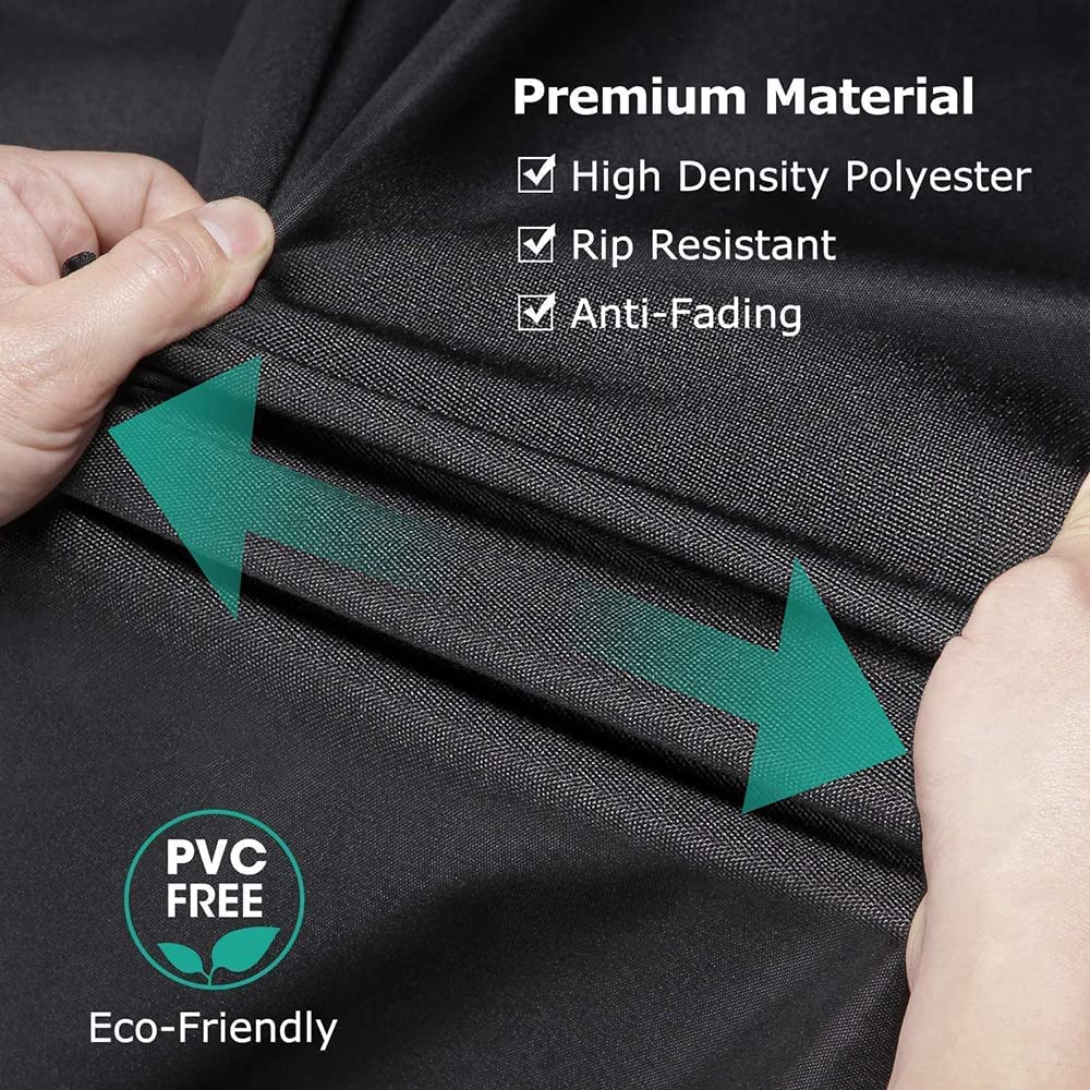 61Inch Waterproof 600D Oxford Porch Swing Cover - Outdoor Hanging Chair Protector for Garden, Patio & Hammock - All-Weather Furniture Cover (Black) | Perfect for Backyard, Deck & Outdoor Relaxation