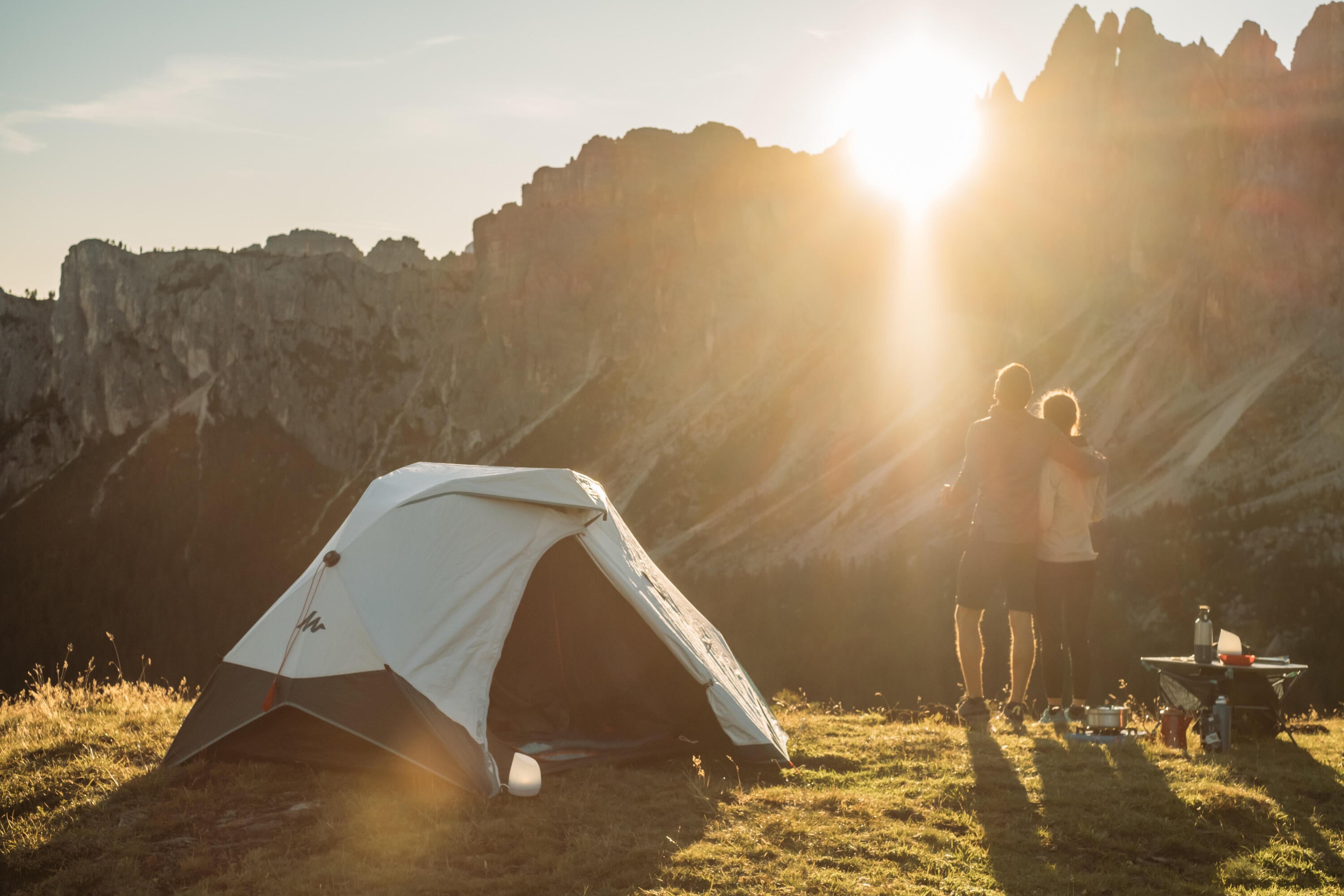 Quechua 2 Second Easy Fresh & Black Waterproof Pop Up Camping Tent for 2 Person - Lightweight Instant Setup Tent for Outdoor Adventures, Hiking, Backpacking & Family Camping Trips