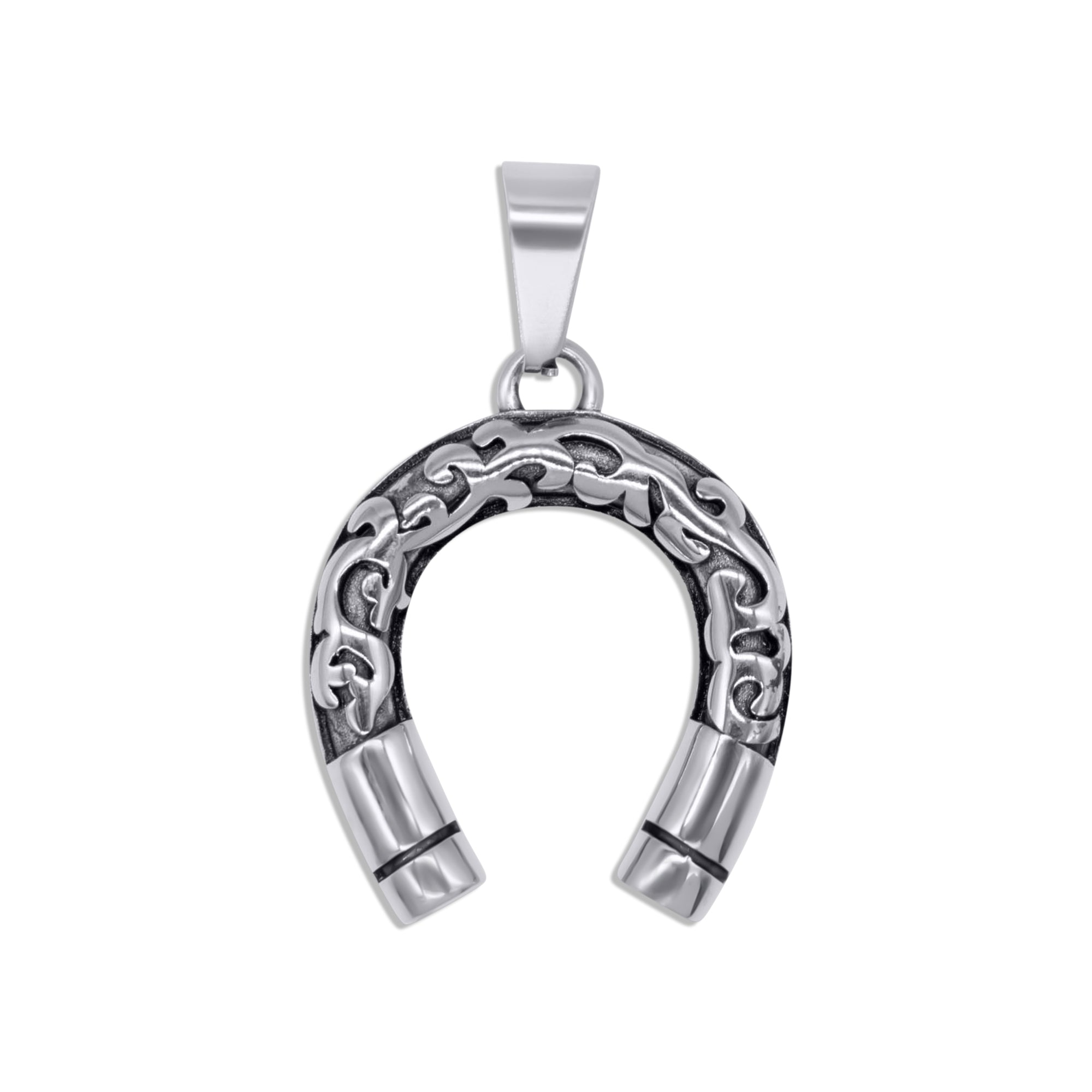 Charm Coven Horseshoe Pendant - Elegant Silver Horseshoe Charm Necklace for Good Luck & Protection | Perfect for Gifts, Jewelry Making & Everyday Wear