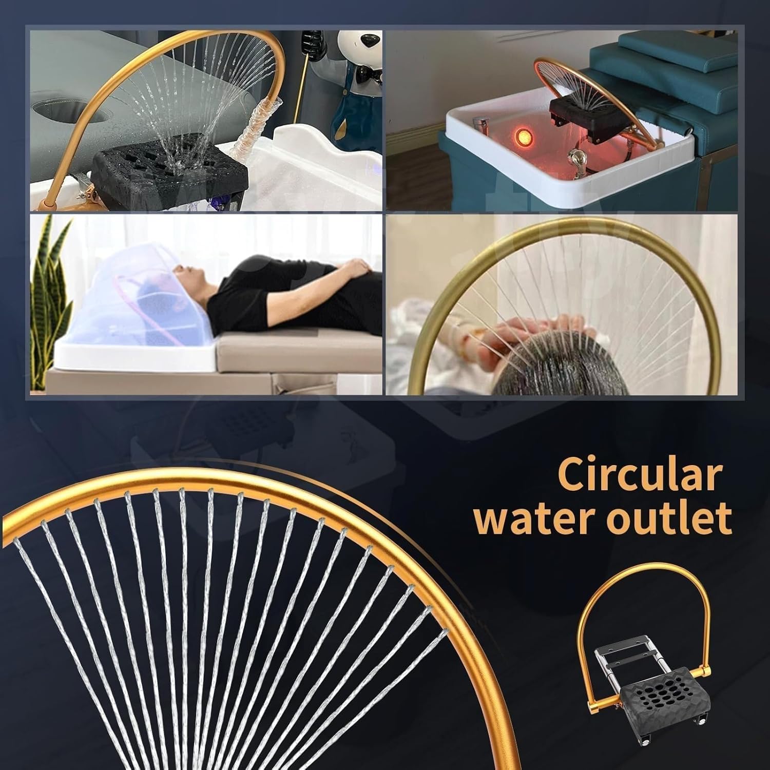 Japanese Head Spa Water Circulation Rack - Salon Hair Care Fumigator & Shampoo Basin Equipment for Professional Scalp Treatment | Perfect for Hair Salons, Spas & At-Home Relaxation Therapy