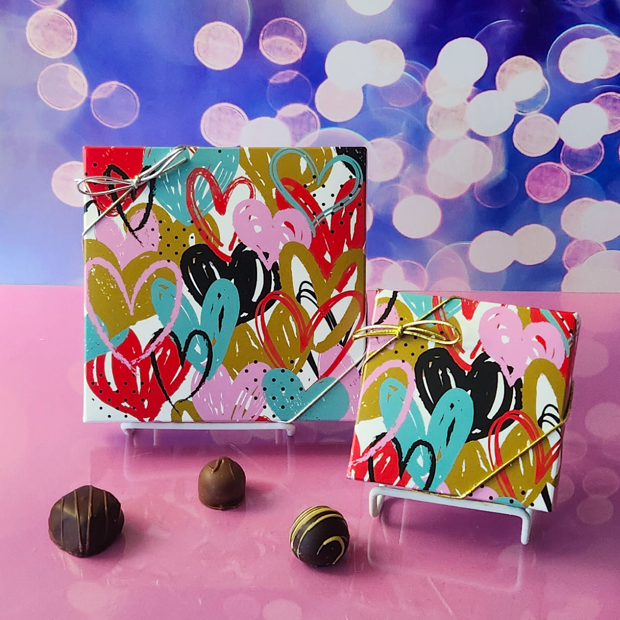 Fluttering Hearts Themed Gift Box - Premium Assorted Chocolates & Candies Collection | Perfect for Valentine's Day, Anniversaries & Romantic Surprises