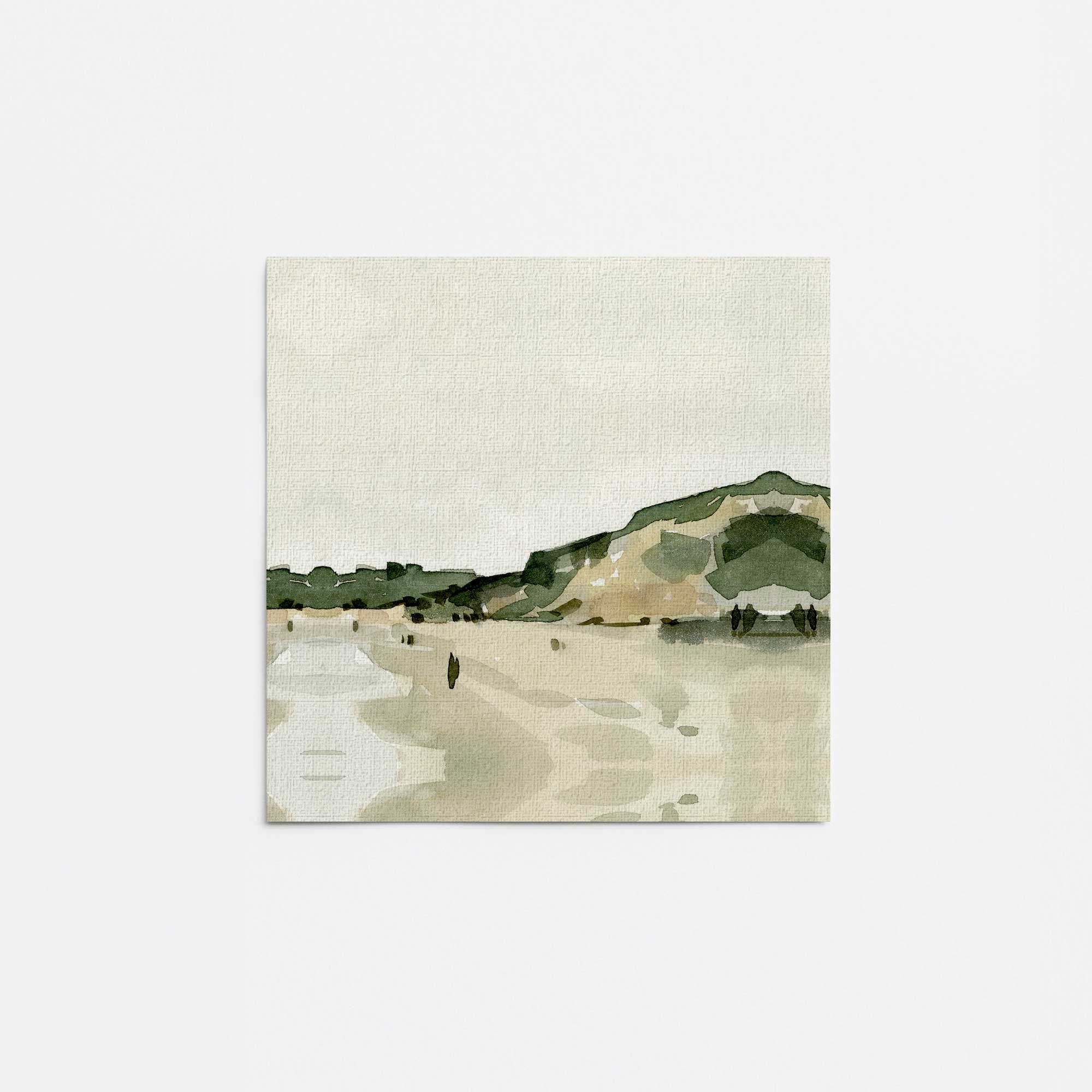 Gentle Waves and Rising Cliffs Canvas Wall Art Print - Coastal Beach Decor for Living Room, Bedroom & Office