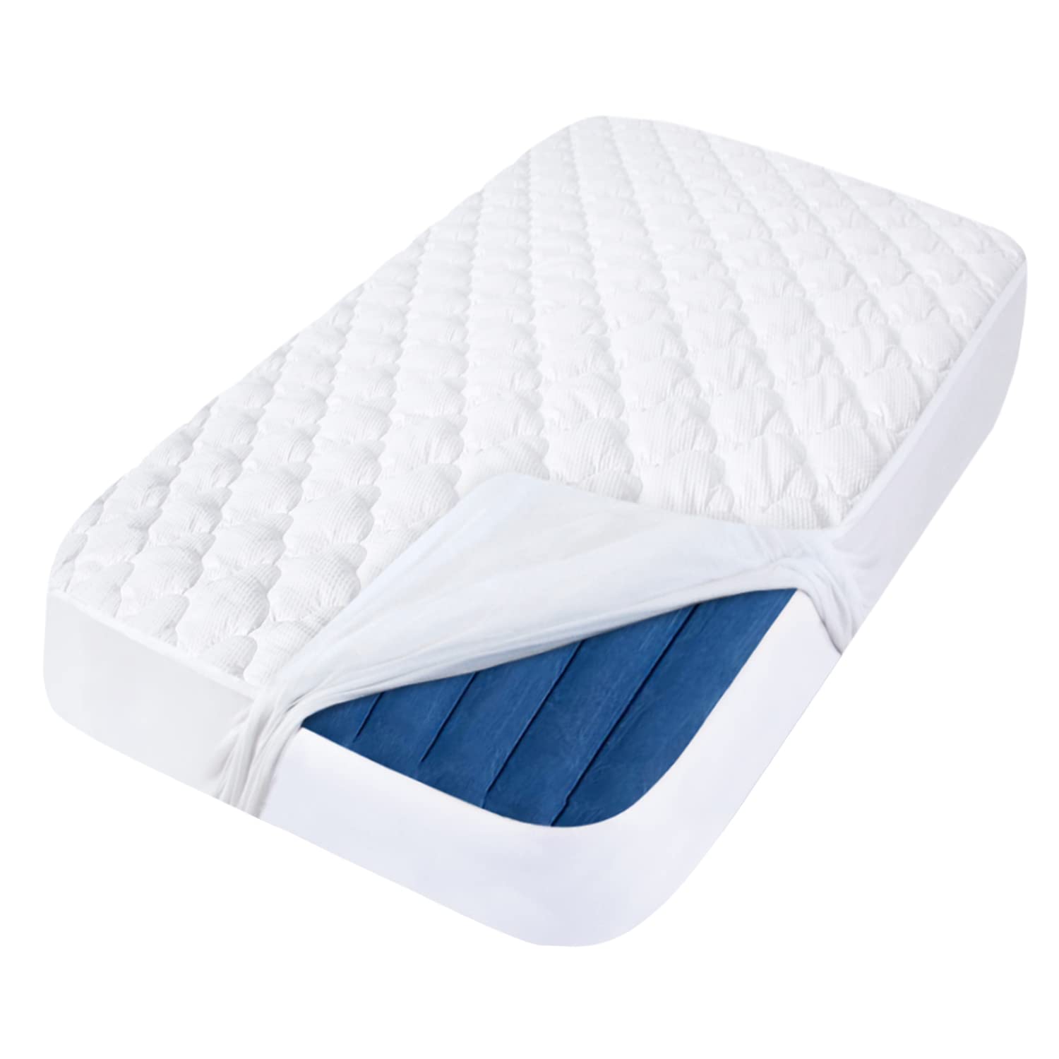 Waterproof Toddler Travel Air Mattress Pad Sheet Protector - Fits Hiccapop & EnerPlex Inflatable Kids Travel Beds - Perfect for Camping, Sleepovers & Family Vacations