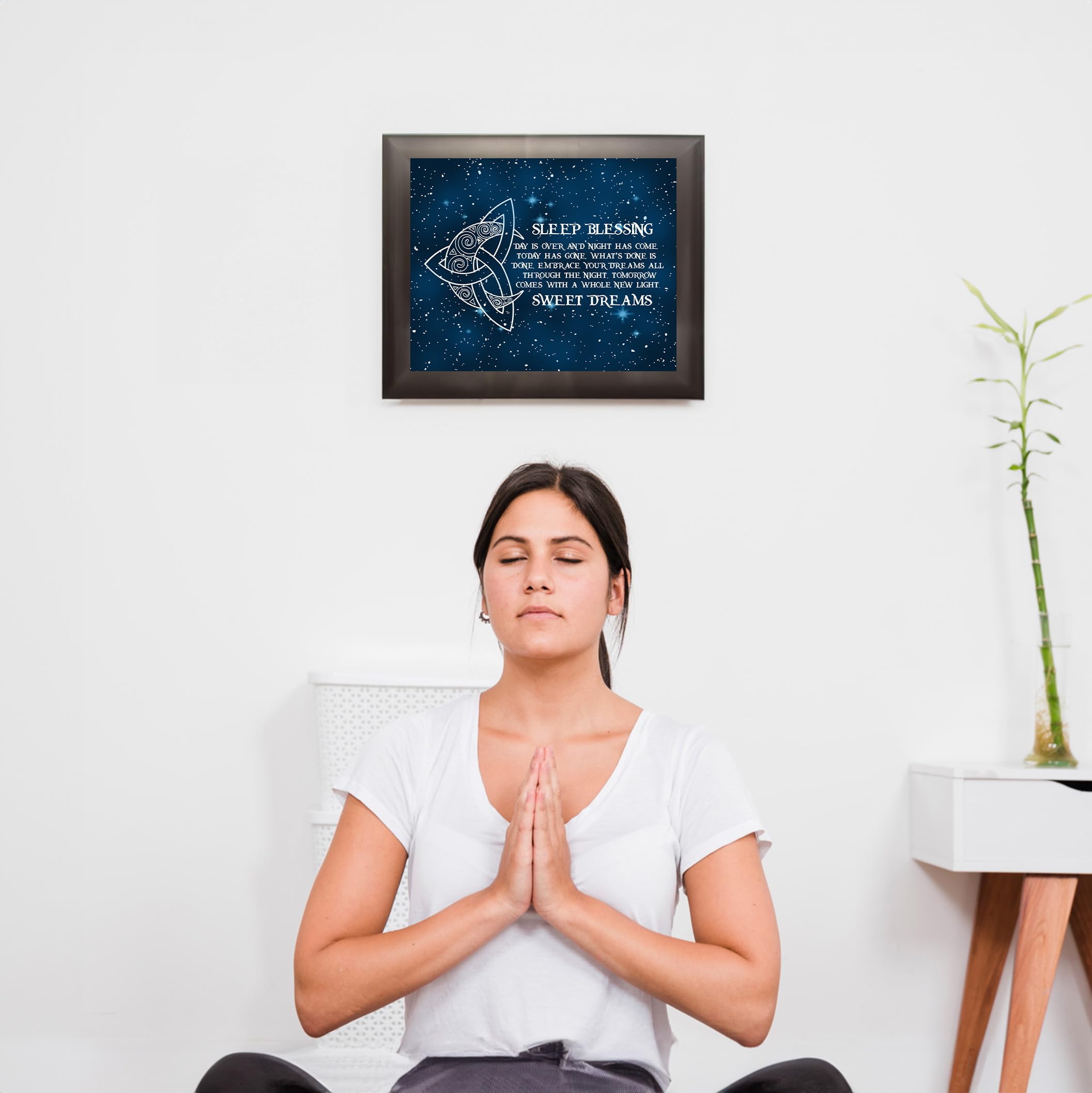 Sleep Blessing Sweet Dreams Wall Art Print - 10x8 Inches Unframed Home Decor for Living Room, Bedroom & Master Bedroom - Perfect for Relaxing Spaces & Meditation Rooms