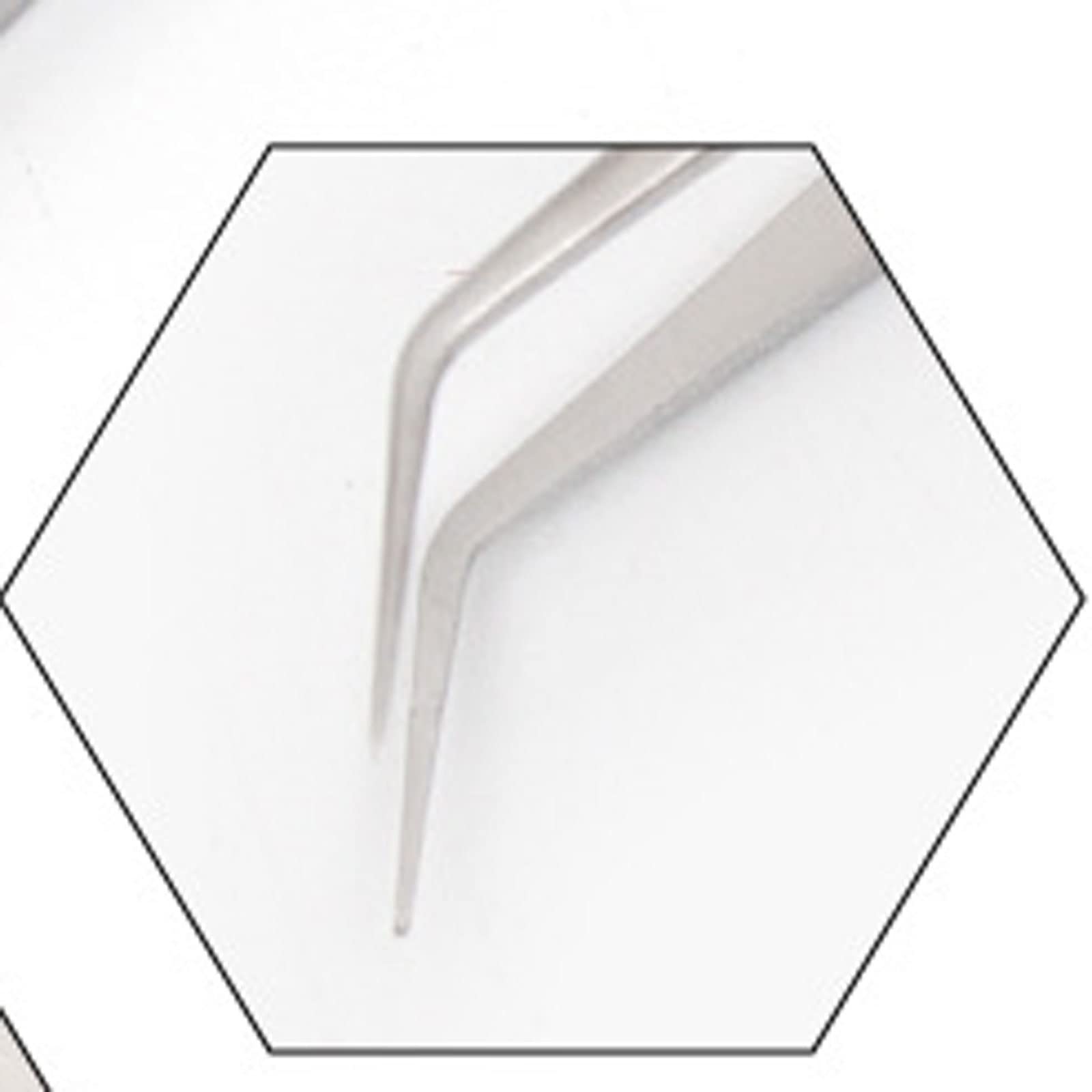 Professional Hair Removal Tweezers - Slotted Micro Tweezers with Teeth & Hooks for Eyebrow Shaping, Thread Removal & Jewelry Handling - Perfect for Beauty Salons, Home Grooming & Gemstone Work