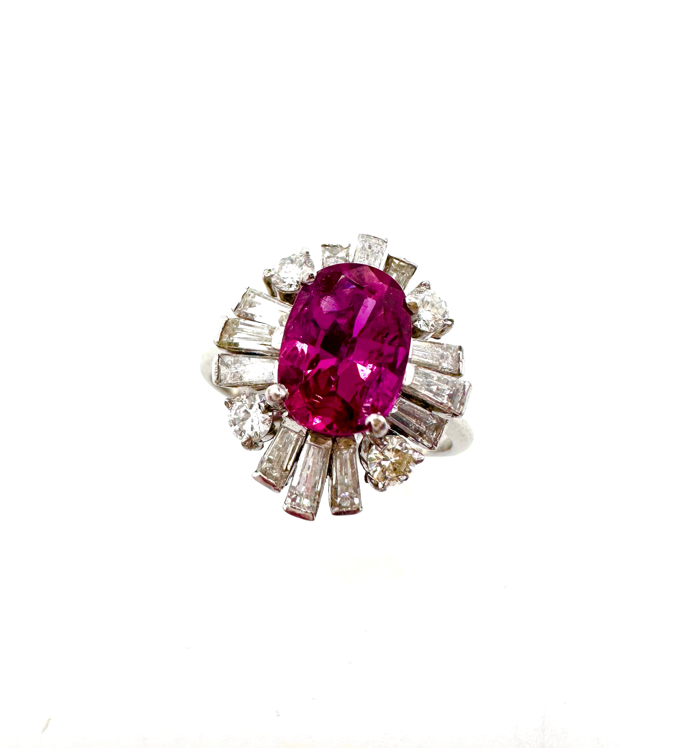 Exquisite Pink Sapphire & Diamond Ring for Women | Elegant 14K Gold Engagement & Wedding Band | Perfect for Proposals, Anniversaries & Special Occasions