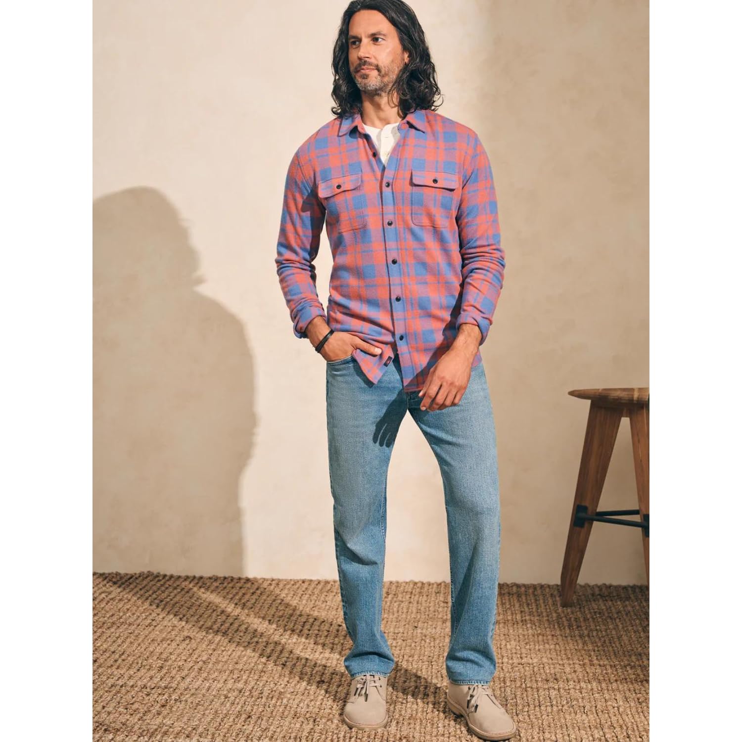 Faherty Men's Legend Sweater Shirt - Soft Cotton Blend Pullover for Casual & Layered Looks | Perfect for Fall, Winter & Outdoor Activities