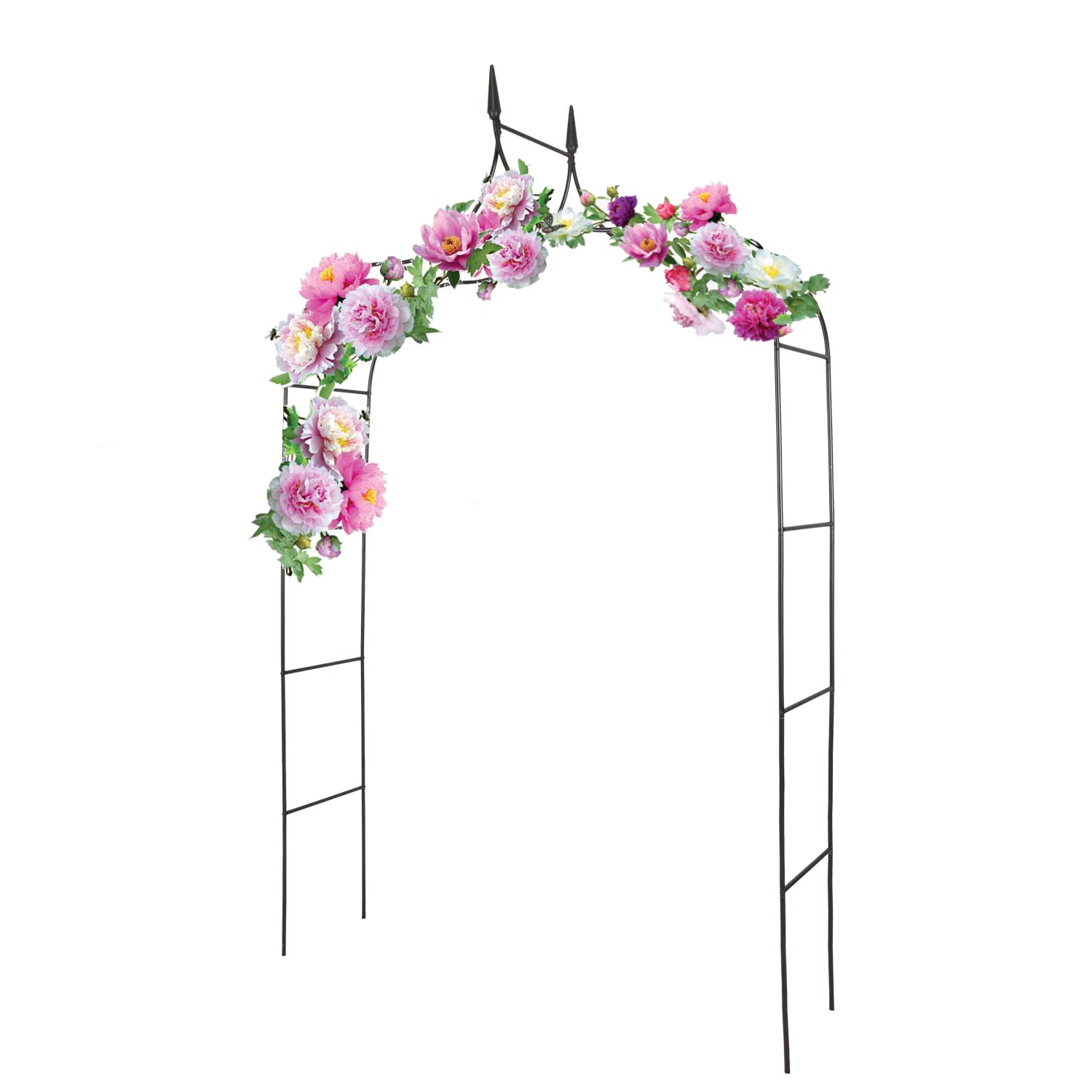Kinbor Garden Arbor Wedding Arch - Metal Outdoor Wedding Arch for Ceremony, Climbing Plants, Backyard, Lawn & Party Decor | Perfect for Weddings, Garden Decorations & Outdoor Events