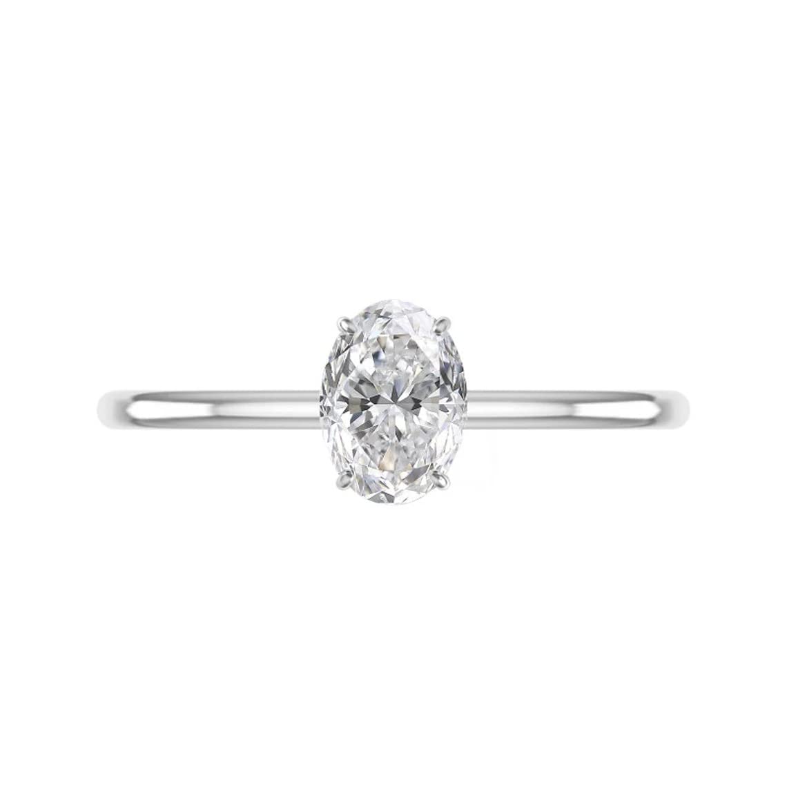 2 CT Oval Moissanite Engagement Ring for Women - Vintage Wedding Band with 4-Prong Solitaire Setting in Sterling Silver - Perfect Anniversary, Promise & Bridal Jewelry Gift for Her - Ideal for Proposals, Weddings & Special Occasions