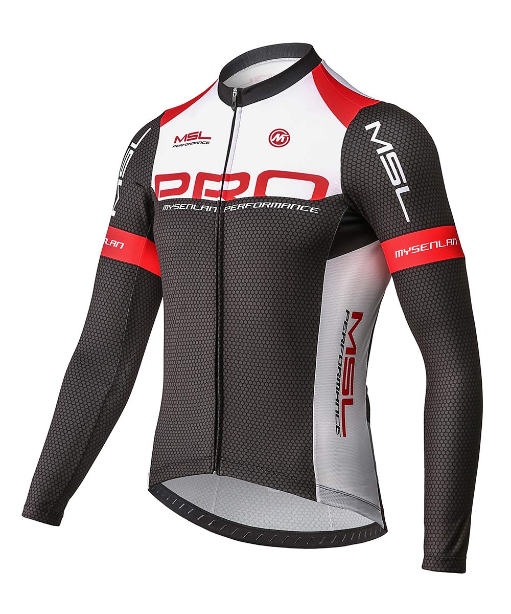 **Mysenlan Men's Cycling Jersey Set - Long Sleeve Bike Shirt & 3D Padded Long Pants - Breathable & Comfortable Bicycle Clothing for Road & Mountain Biking**    *(Use Case: Perfect for cycling enthusiasts, long-distance rides, mountain biking, and outdoor sports training.)*