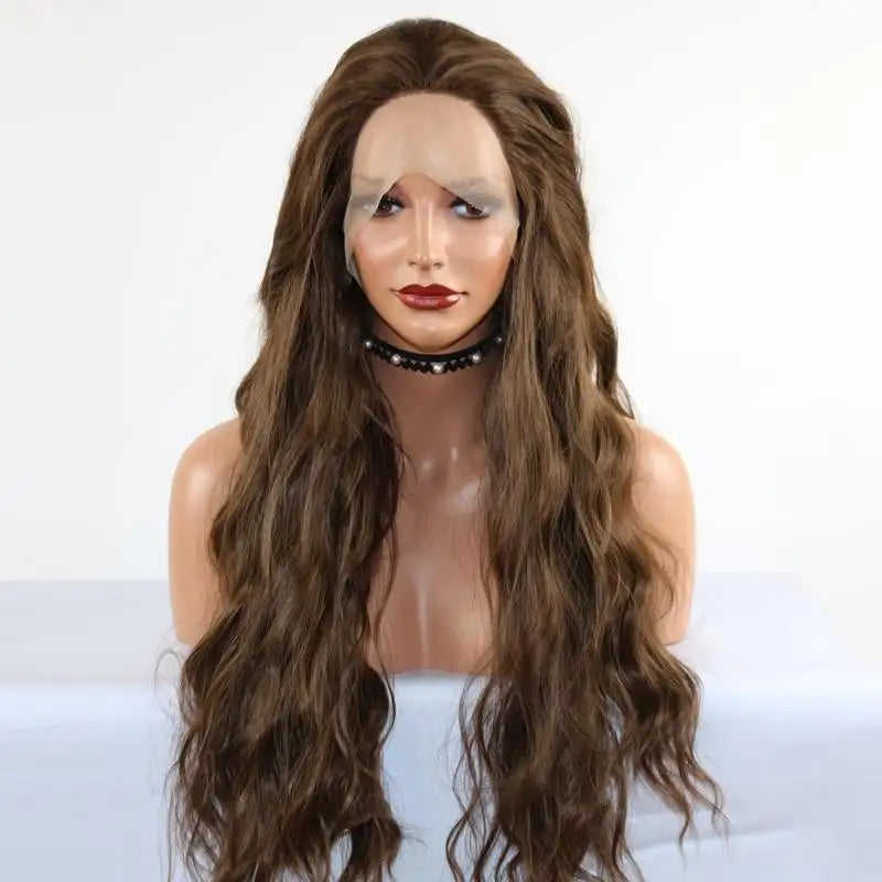 Extra Long Heat Friendly Synthetic Wig with Wavy Ends - Perfect for Cosplay, Daily Wear & Special Occasions