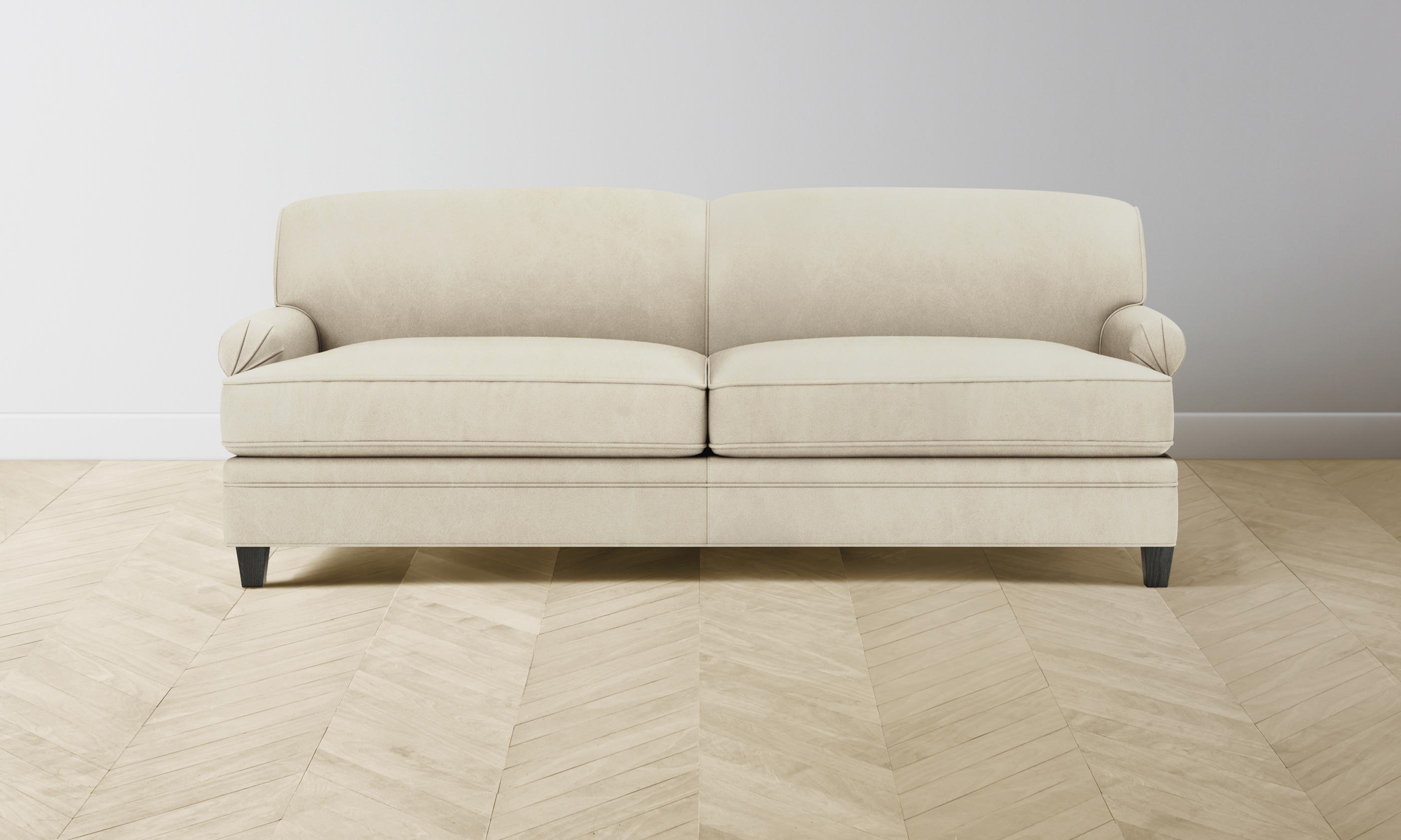 Carmine Sofa - Premium Tuscan Leather Upholstery in Bisque Color | Elegant Living Room Furniture for Modern Homes