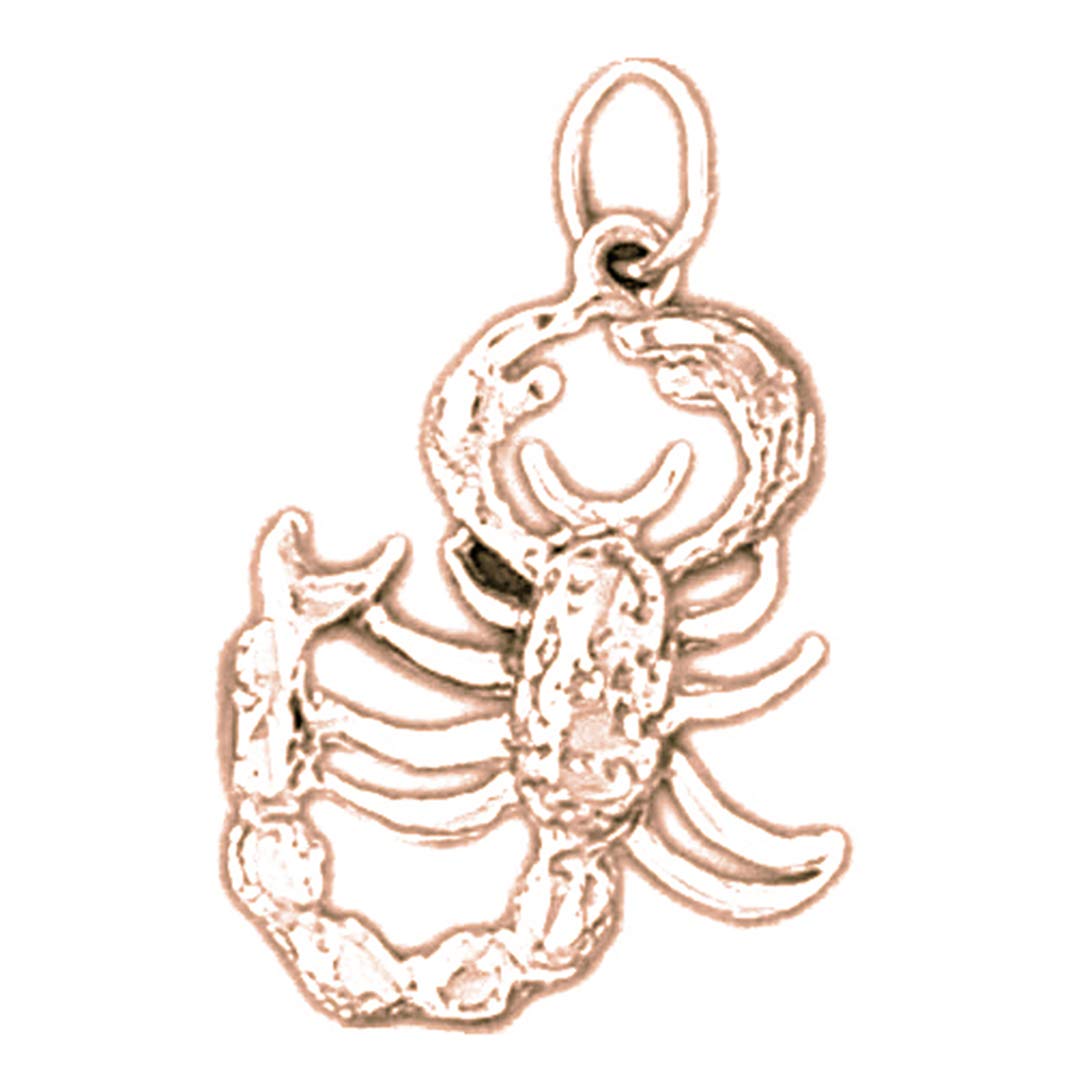 14K Rose Gold Scorpion Pendant Necklace - 24mm Handmade Zodiac Jewelry for Women - Perfect Gift for Scorpio Birthdays, Anniversaries & Spiritual Protection