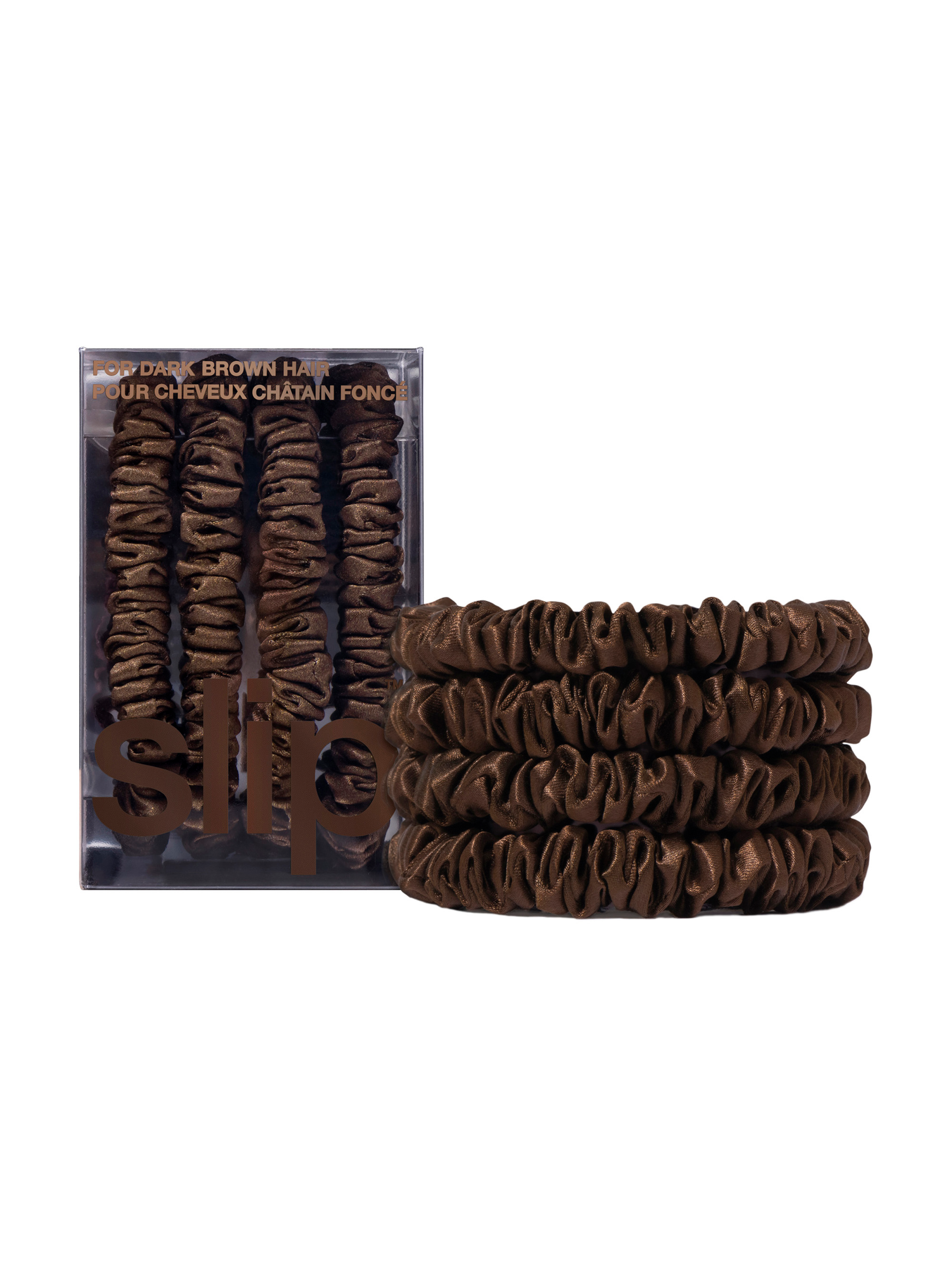 Slip Pure Silk Skinny Scrunchies Hair Ties - Back to Basics Collection for Women & Girls - Perfect for Workouts, Yoga, and Everyday Hair Styling