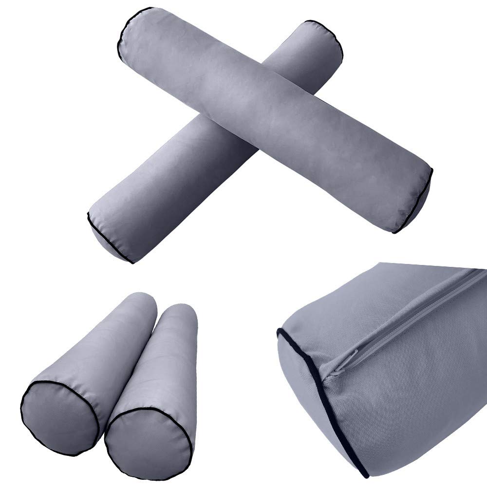 Prolinemax Outdoor Style 1 Twin-XL Daybed Mattress Cover with Contrast Trim - Fitted Bolster Pillow Sheet AD001 - Perfect for Patio Furniture, Sunroom Lounging & Guest Bedding