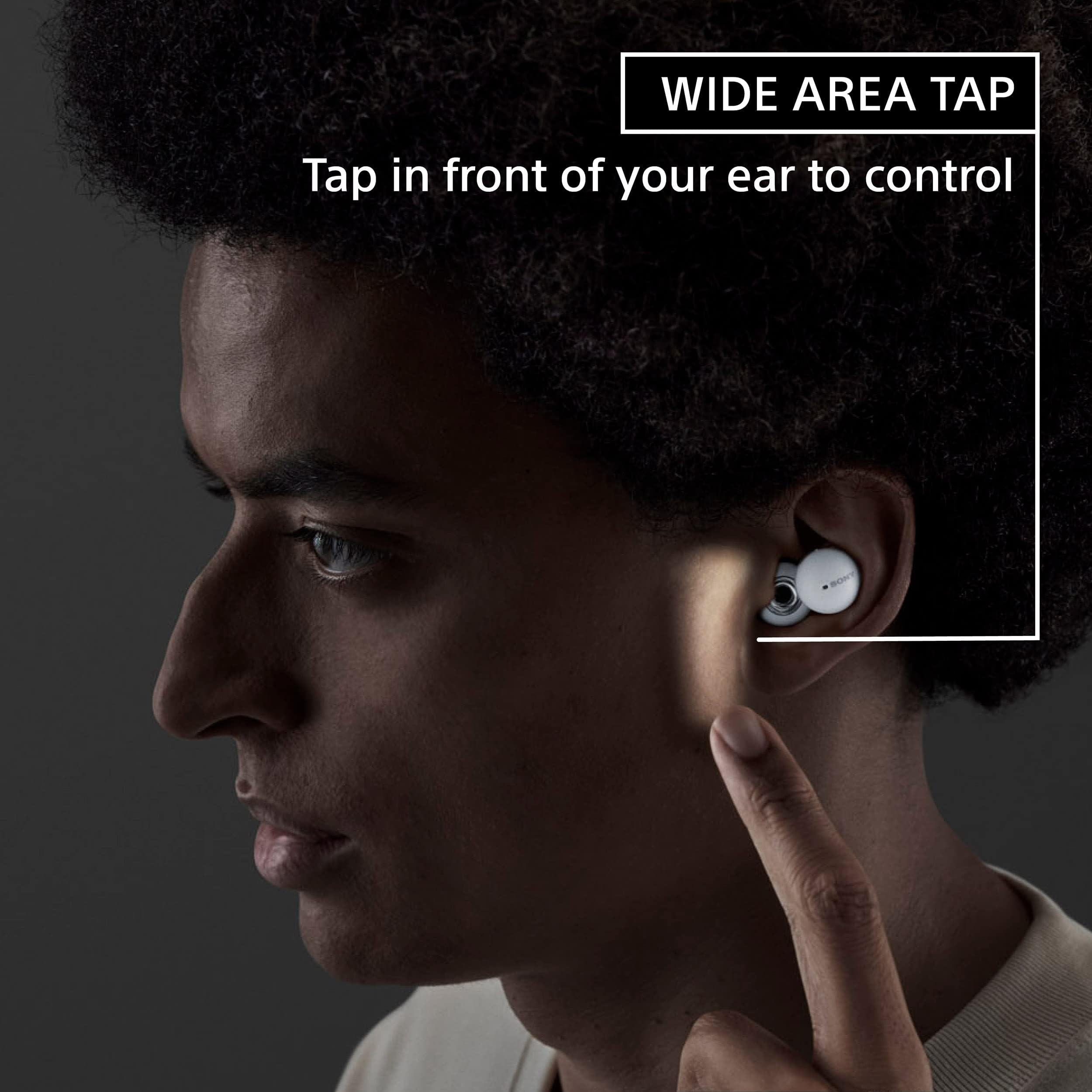 Sony LinkBuds True Wireless Earbuds - Open Ring Design for Ambient Sound Awareness, Built-in Alexa, IPX4 Water Resistant, White - Perfect for Running, Working Out & Office Use