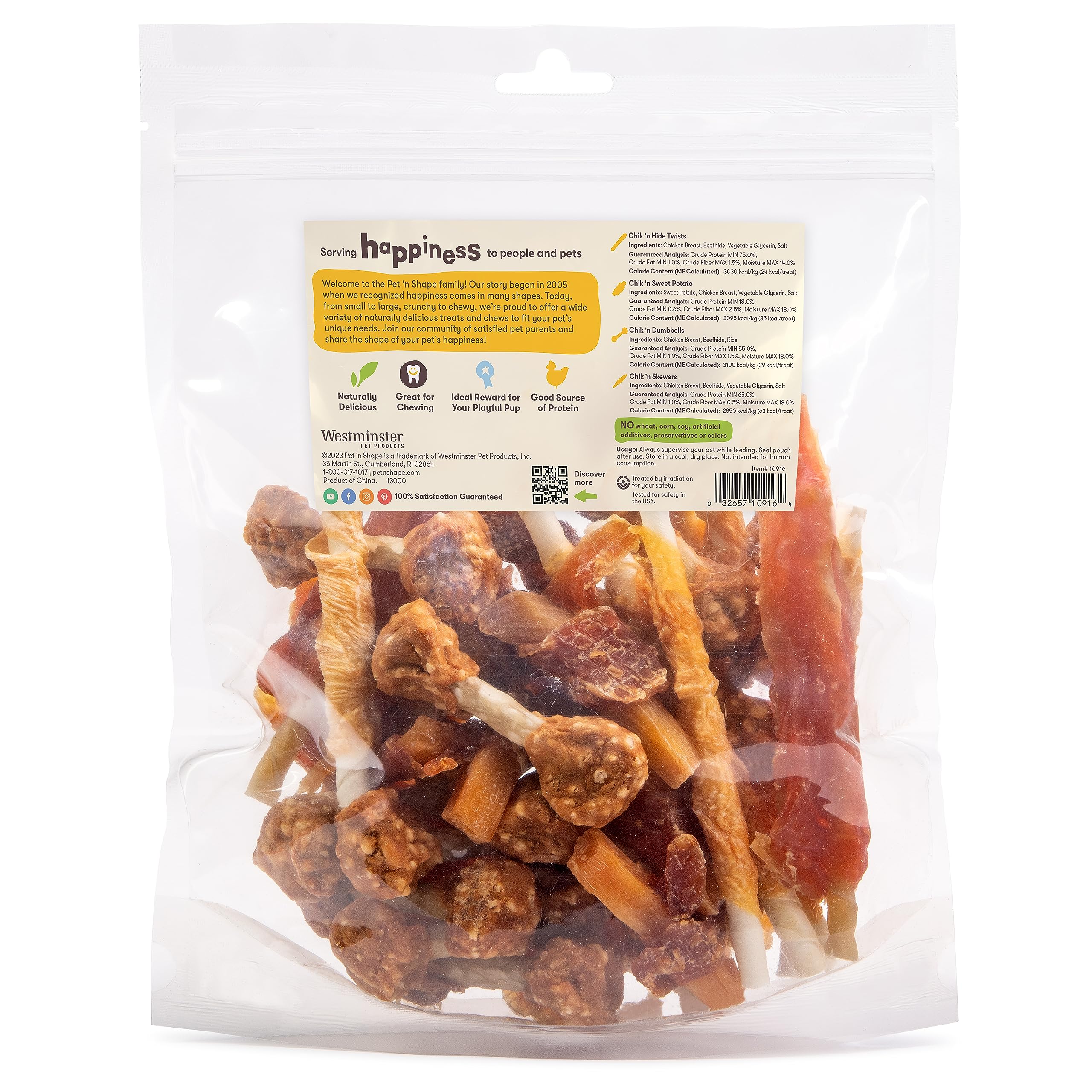Pet 'n Shape Chik 'n Mix Variety Pack - Natural Chicken Puppy Treats, Dog Training Rewards & Healthy Snacks - 16oz (1lb) - Perfect for Training, Rewarding Good Behavior & Daily Treats