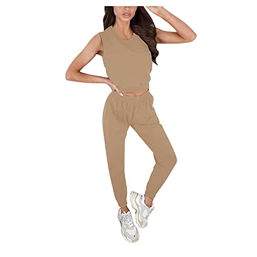 Women's White Sleeveless Jumpsuit - Casual Loose Fit Solid Color Two-Piece Pantsuit for Wedding Guest, Party & Summer Outfits | Perfect for Office, Travel & Special Occasions